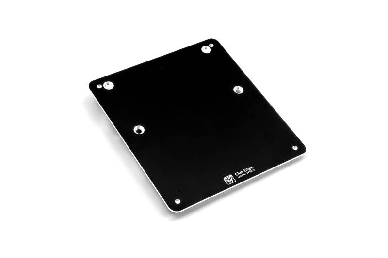 Delta Parts - Club Style Kennzeichenplatte Aluminium 180x200 mm passend für Harley-Davidson® CX Roadster® – Platte für Kennzeichen in schwarz eloxiert 3mm Dicke - Ideal für Motorrad Kennzeichen von DELTA PARTS high quality custom parts