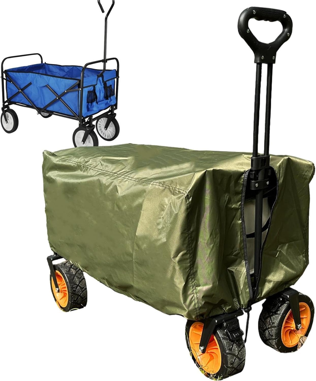 Abdeckung for Wagenwagen – robuste Schutzhülle aus Stoff for Gartenwagen, 35,43 x 19,69 x 17,72 Zoll, wasserabweisende Regenhülle for langlebigen Gartenwagen, wasserdichte Abdeckung for Gartenwagen/90 von DELURA