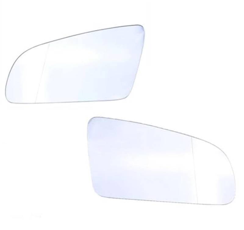 DEMULAX, for A3 S3 A4 B6 B7 A6 S6 2003-2008 Blau Weiß Auto Beheizte Seite Rückspiegel Glas Antibeschlag Tür Flügelspiegel Linse Seitentür Seitenspiegelglas(Black White a Pair) von DEMULAX