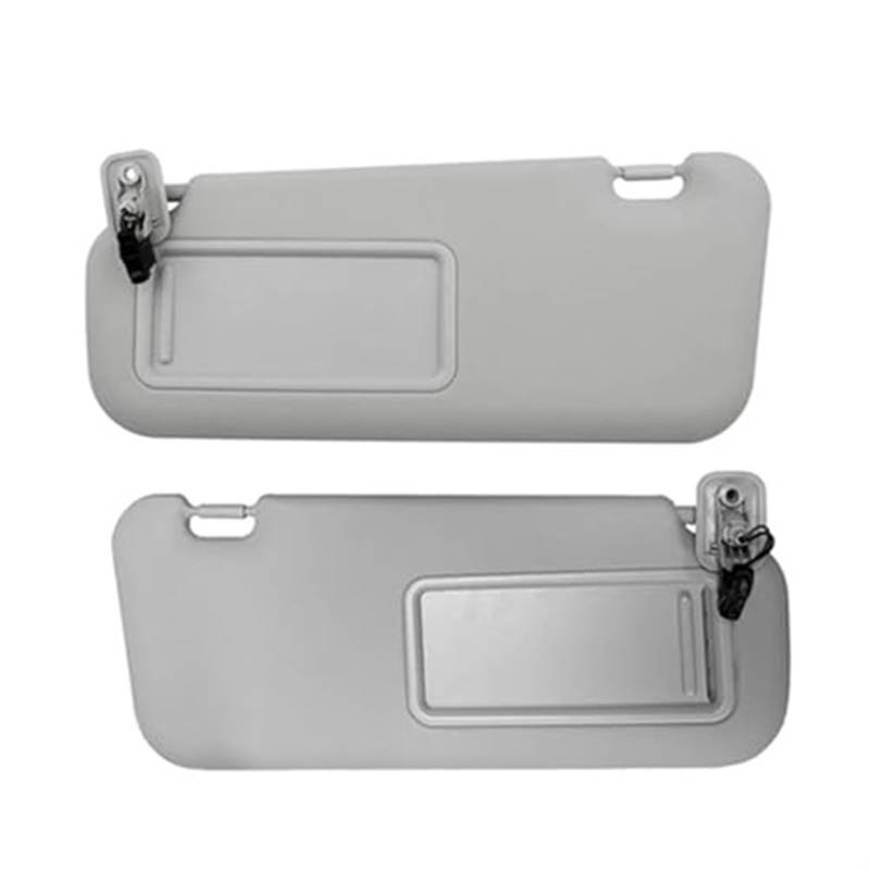 DEMULAX 1/2 Stück Linke Fahrerseite, rechte Beifahrerseite, Auto-Innensonnenblende, Sonnenschutz mit Make-up-Spiegel-Set, for Mazda, 3 2010–2013 Auto-Sonnenblenden-Seitenschutz(Gray Left and Right) von DEMULAX