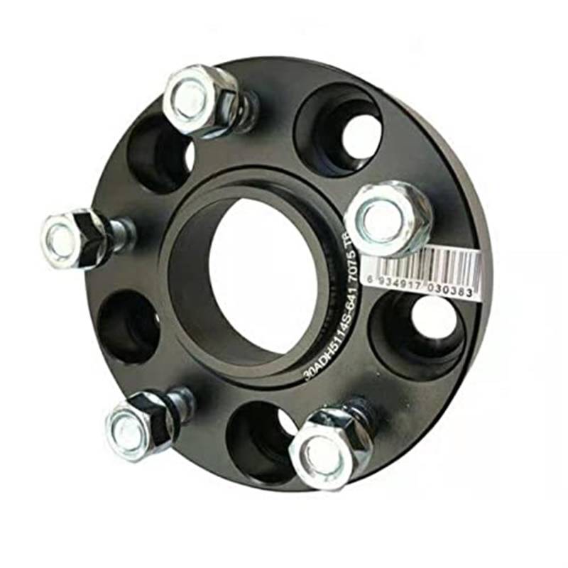 DEMULAX 1 Stück Spurverbreiterungen 5x115 Hubcentric 70,3 Auto-Aluminium-Radabstandshalter-Adapter, for Cadillac, ATS Deville DTS STS ELR Separadores Spurverbreiterungen für Autos(BLACK 1 Piece 25mm) von DEMULAX