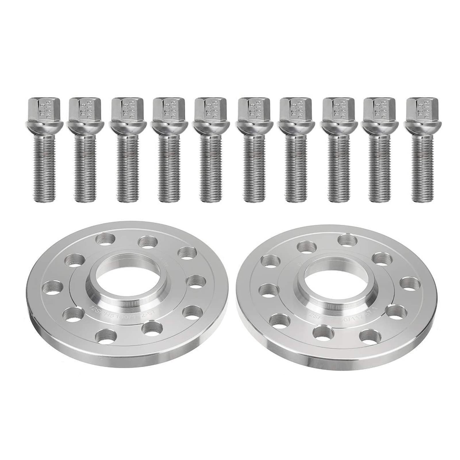 DEMULAX 12mm Auto Spurverbreiterung Adapter CB 57,1mm PCD 5x100 5x112, for, for VW, Adapter für Auto-Radabstandshalter(2X) von DEMULAX