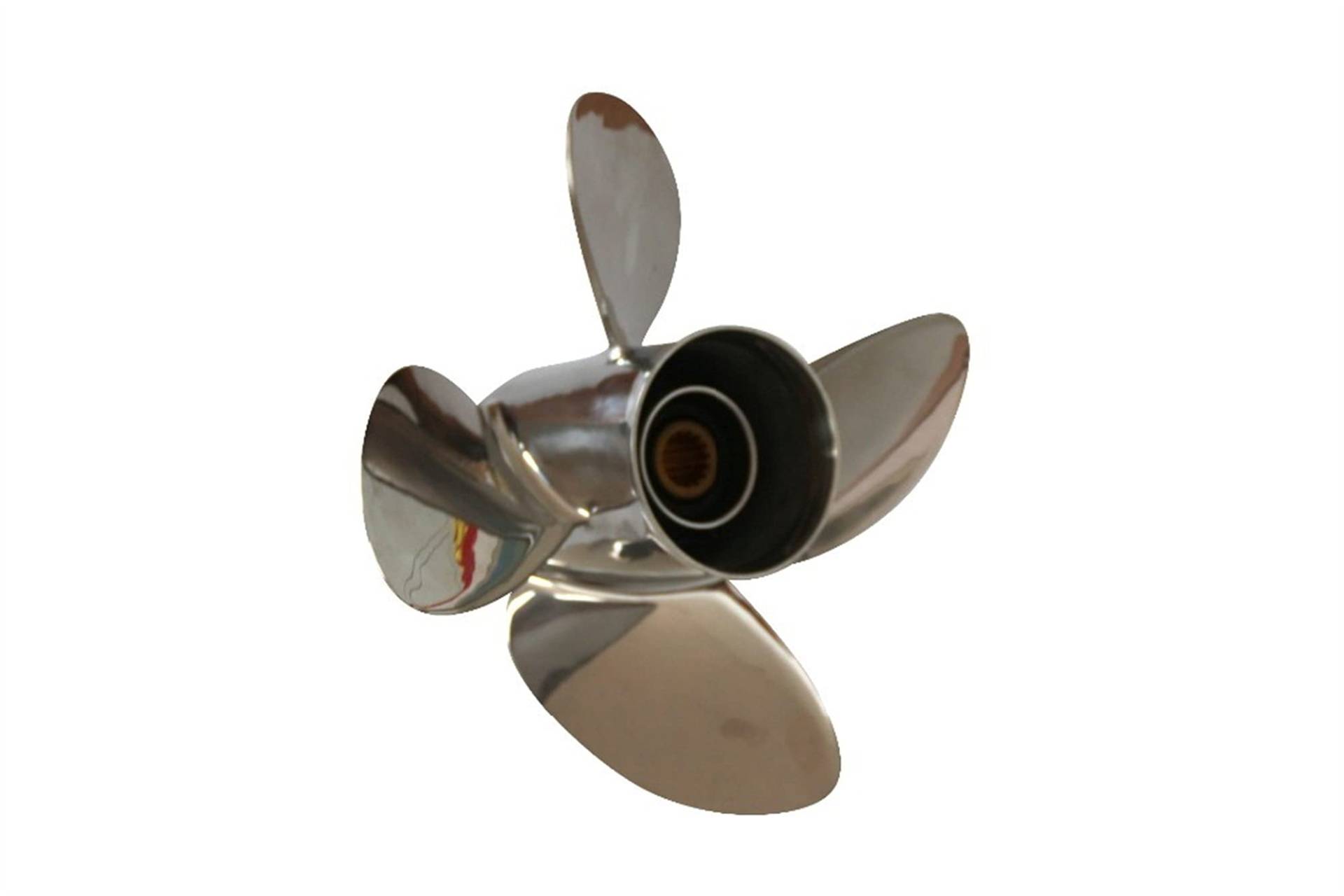 DEMULAX 13x19 Außenbord-4-Blatt-Propeller, Edelstahl-Propeller, for Yamaha, 60–115 PS Motor, günstige Bootsmotoren Ersatz-Außenbordpropeller von DEMULAX