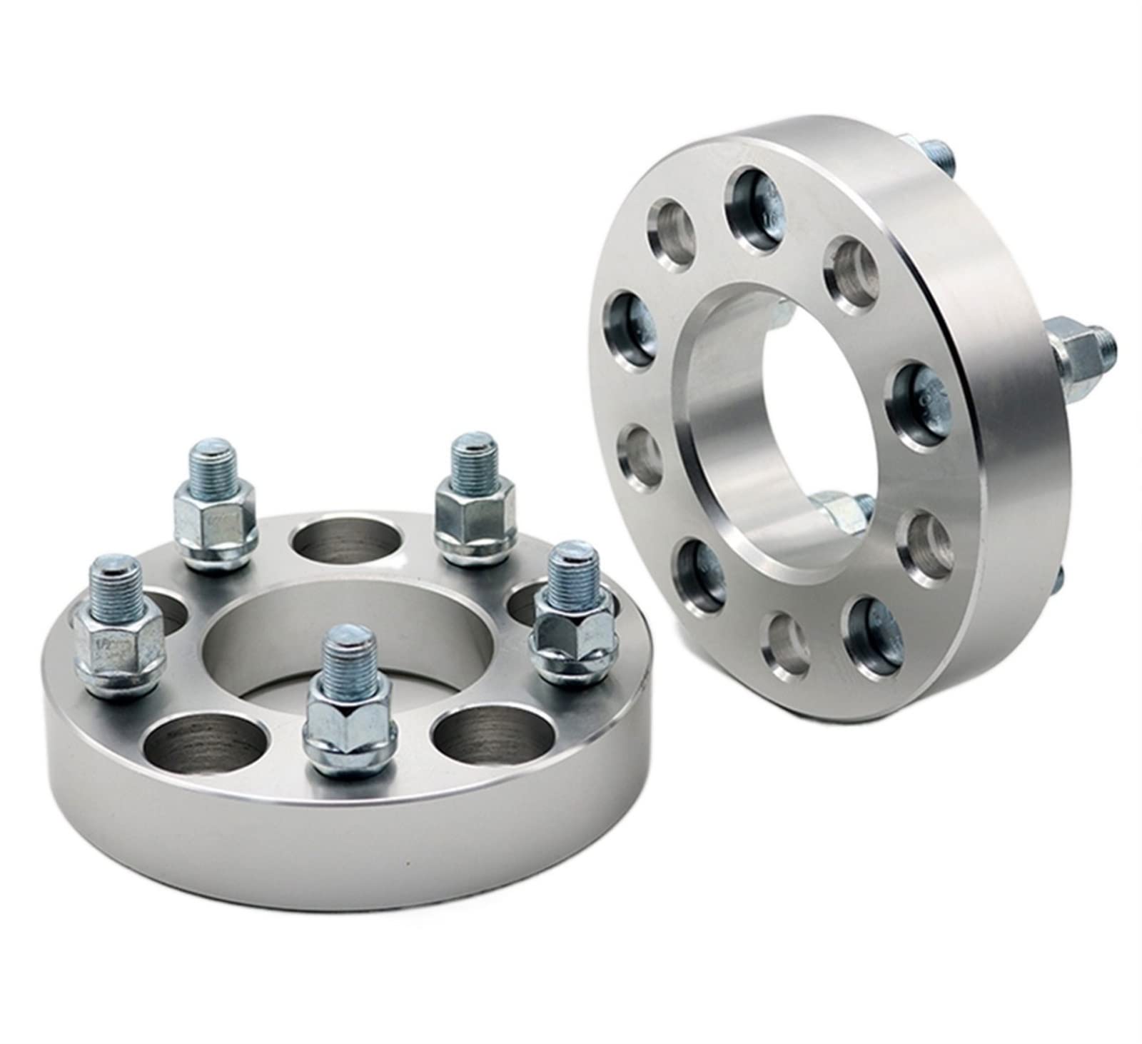 DEMULAX 2/4 stück Spurverbreiterung Adapter 5 Lug 20 30 35 40mm PCD 5x114,3 CB 71,6mm, for Jeep, Wrangler Cherokee Liberty M1/2 Adapter für Auto-Radabstandshalter(2PCS 20mm Silver) von DEMULAX