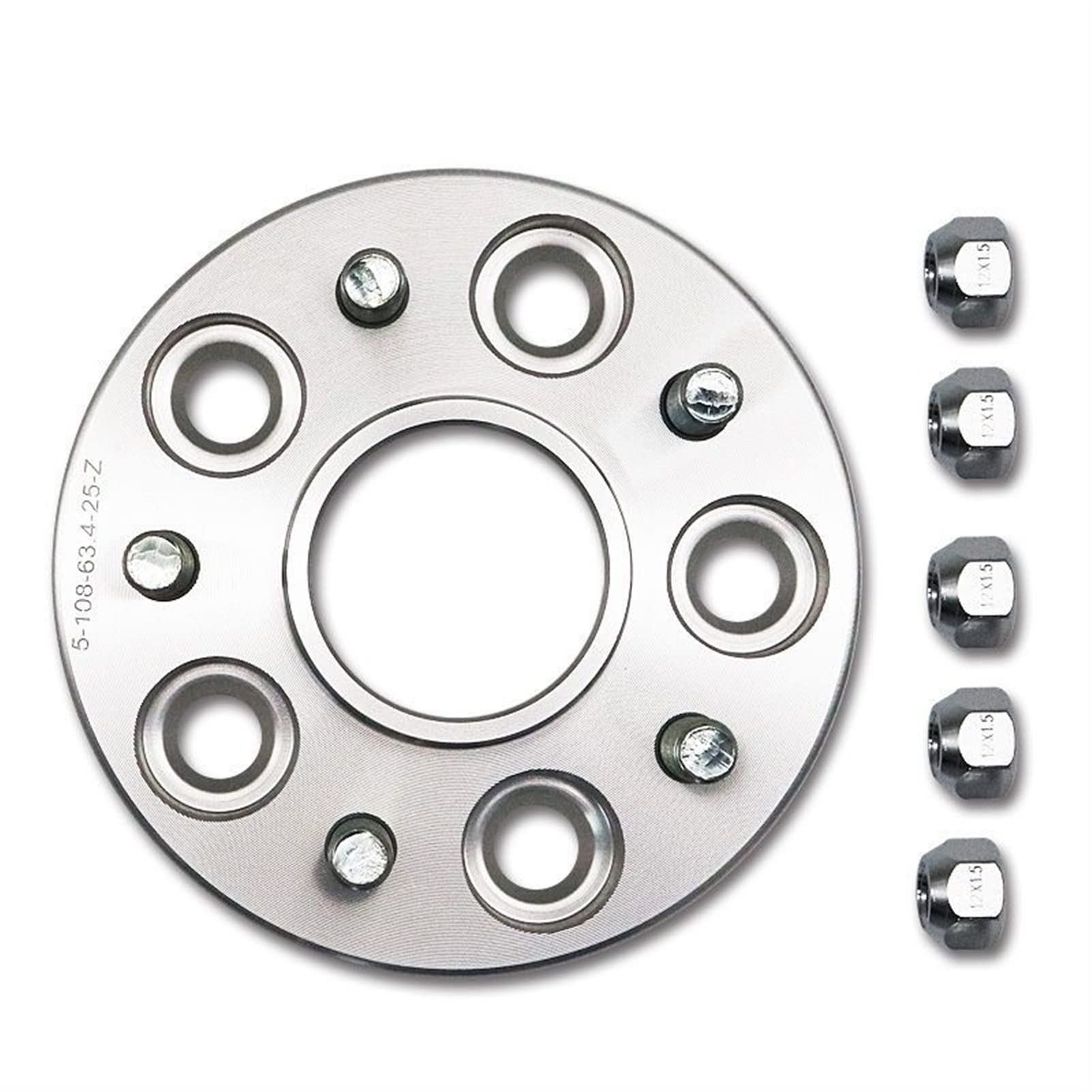 DEMULAX 2 4-teiliger PCD 5x114,3 15 20 25 30 35 40 mm Hubcentric 67,1 mm Aluminium-Radabstandshalteradapter 5 Ösen, for Dodge, Universalauto Adapter für Auto-Radabstandshalter(4pcs 40mm Silver) von DEMULAX