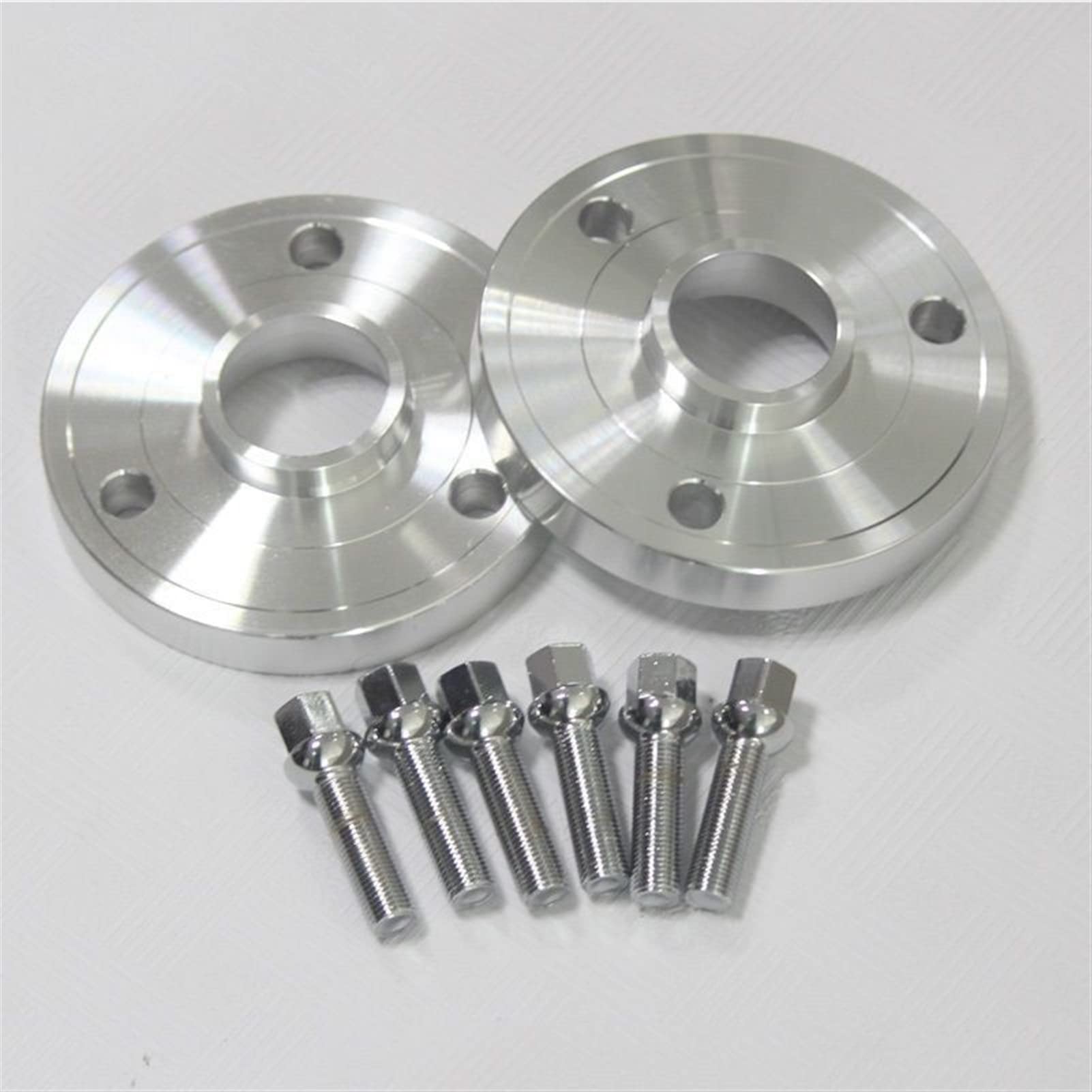 DEMULAX 2 4-teiliges 15-20-mm-Aluminium-Rad-Distanzstück PCD 3-112 CB 57.1, for Smart, CABRIO 450 CITY-COUPE 450 FORTWO CABRIO 450 Spurverbreiterungen für Autos(4PCS 20mm Silver) von DEMULAX