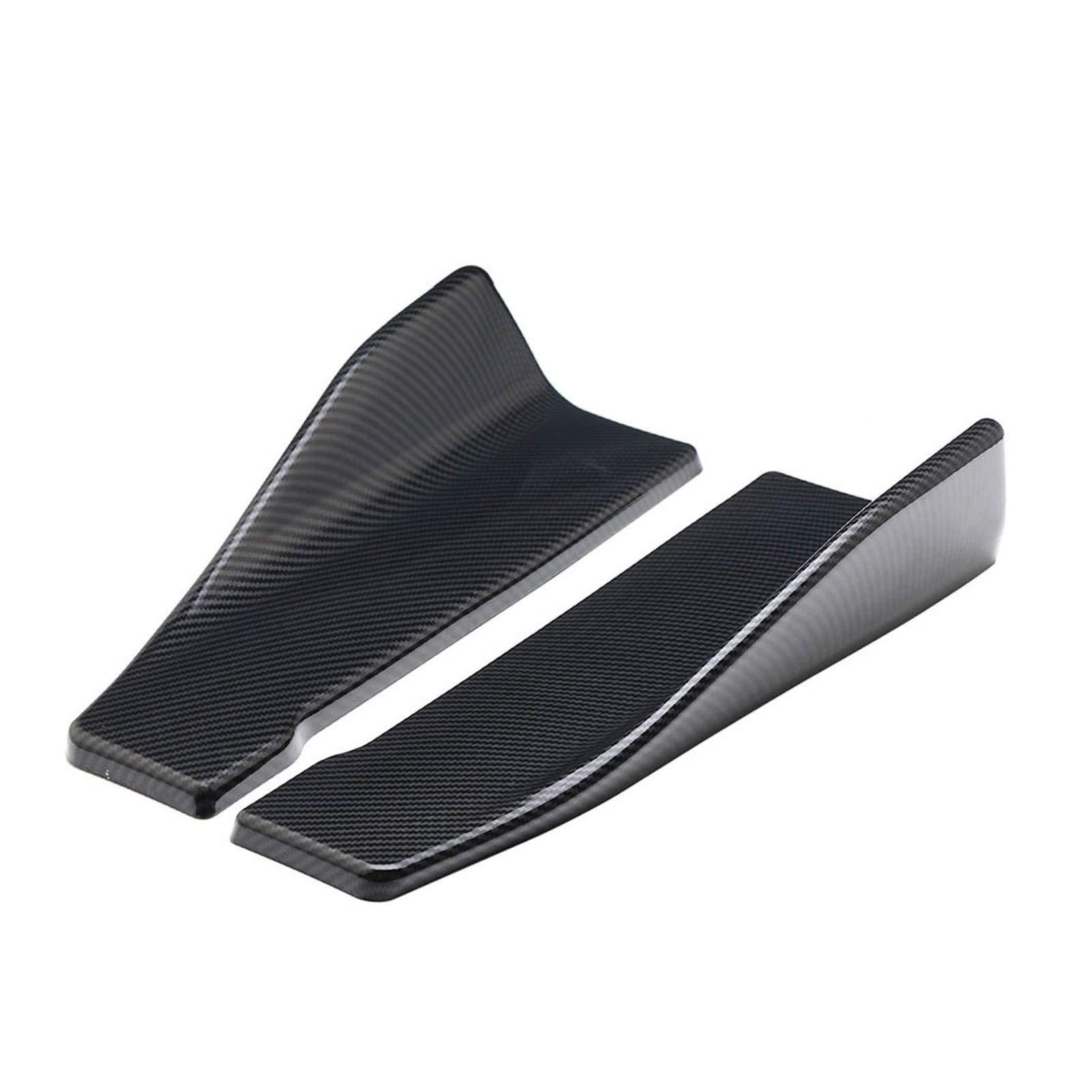 DEMULAX 2 STÜCKE Universal Auto Stoßstange Spoiler Hinten Lippe Winkel Splitter Winglet Flügel Auto Anti-crash Modifizierte Auto Karosserie Seitenschweller Oc11 Stoßstangenspoiler(35cm carbon pattern) von DEMULAX