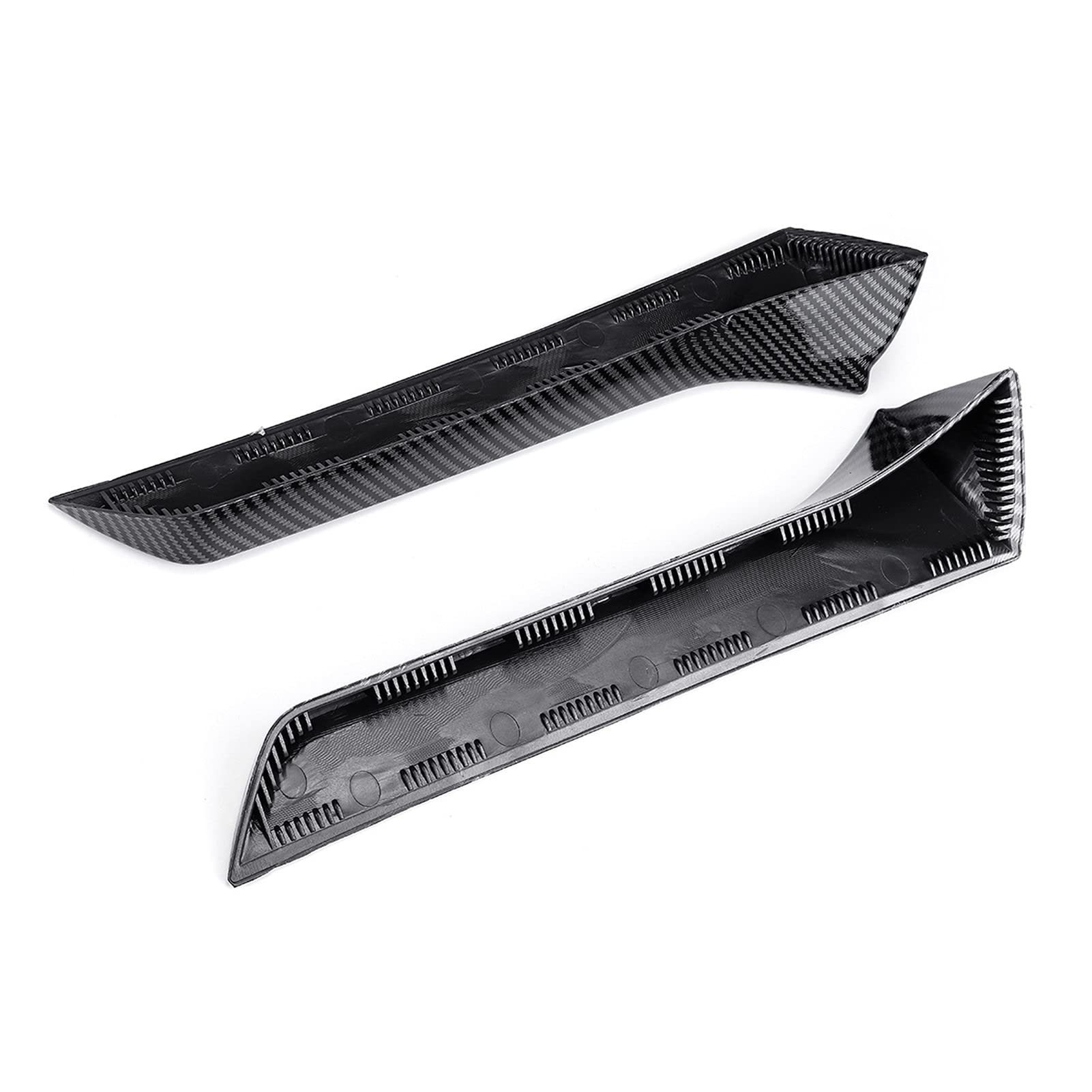 DEMULAX 2 Stück Autofensterverkleidung Lip Spoiler Aleron, for Seat, for Leon 5F FR Mk3 MK3.5 Heckdachflügel Seitenkante Heckklappe Heckspoilerlippe Seitenflügel-Heckspoiler(Carbon Fiber Look) von DEMULAX