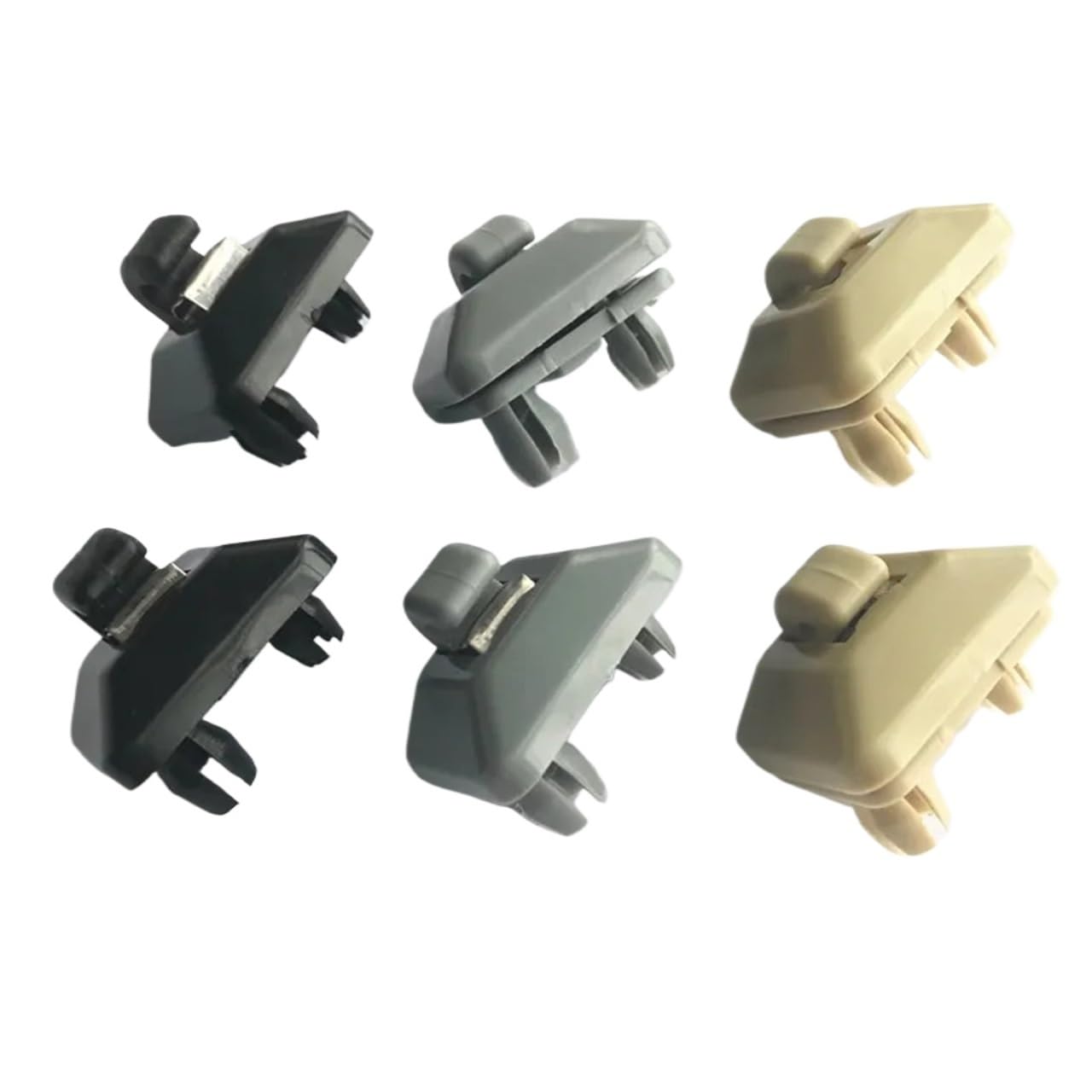 DEMULAX 2 Stück Innen-Sonnenblenden-Clip-Halterhaken, for Audi, A1 A3 S3 A4 S4 A5 S5 Q3 Q5 TT Sonnenblende für den Autoinnenraum(2pcs beige) von DEMULAX