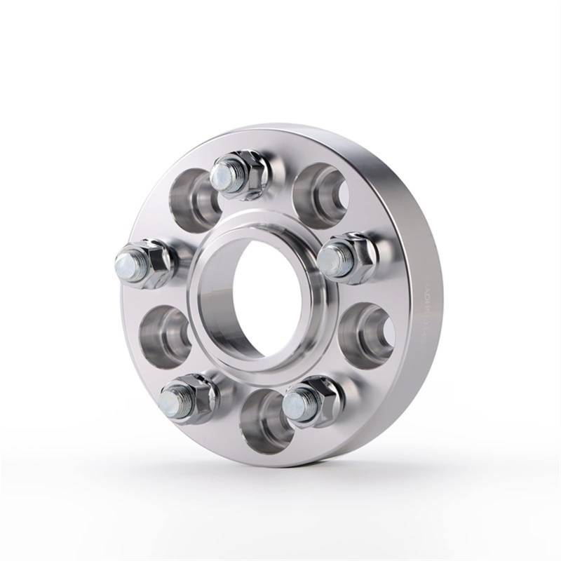 DEMULAX 2 Stück PCD 5x110 CB 65,1 mm Spurverbreiterung Adapter, for Jeep, Cherokee Renegade Compass, for Alfa Romeo, Stelvio Giulia Spurverbreiterungen für Autos(Silver spacer 25mm) von DEMULAX