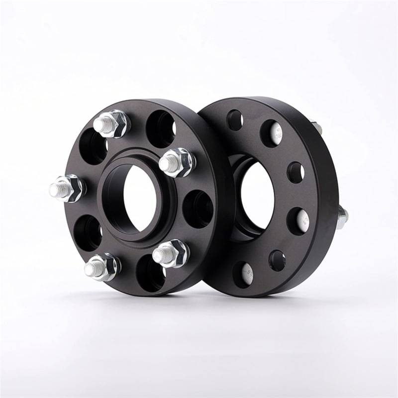 DEMULAX 2 Stück PCD 5x127 CB 71,5 mm Spurverbreiterung, for Jeep, Commander Gladiator Grand Cherokee Wrangler, for Chrysler, Pacifica Voyager Spurverbreiterungen für Autos(Black spacer 30mm) von DEMULAX