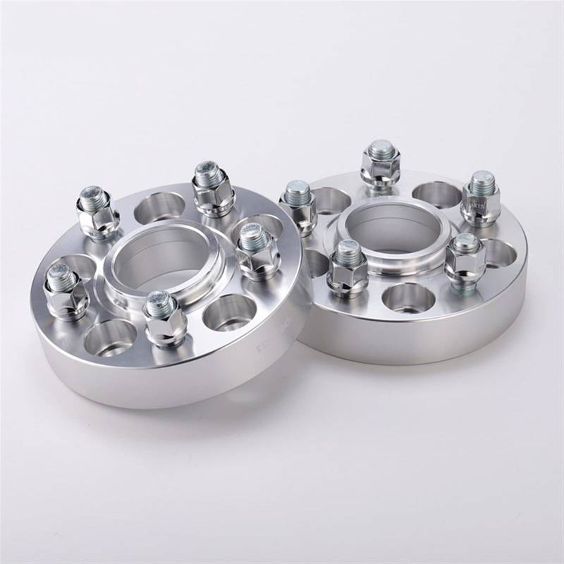 DEMULAX 2 stück PCD 5x114,3 CB 54,1mm Spurverbreiterung Adapter Aluminium Legierung, for Geely, Emgrand Geschmiedet Spurverbreiterungen für Autos(2PC silver 15mm) von DEMULAX