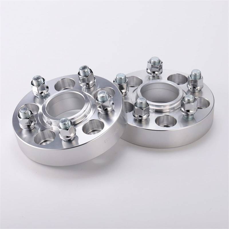 DEMULAX 2 stück PCD 5x114,3 CB 66,1mm Spurverbreiterung Adapter, for Infiniti, QX50 QX60 QX70 Q50 Q60 Q70 EX FX Geschmiedete Aluminium Legierung Adapter für Auto-Radabstandshalter(2silver spacer 15mm) von DEMULAX