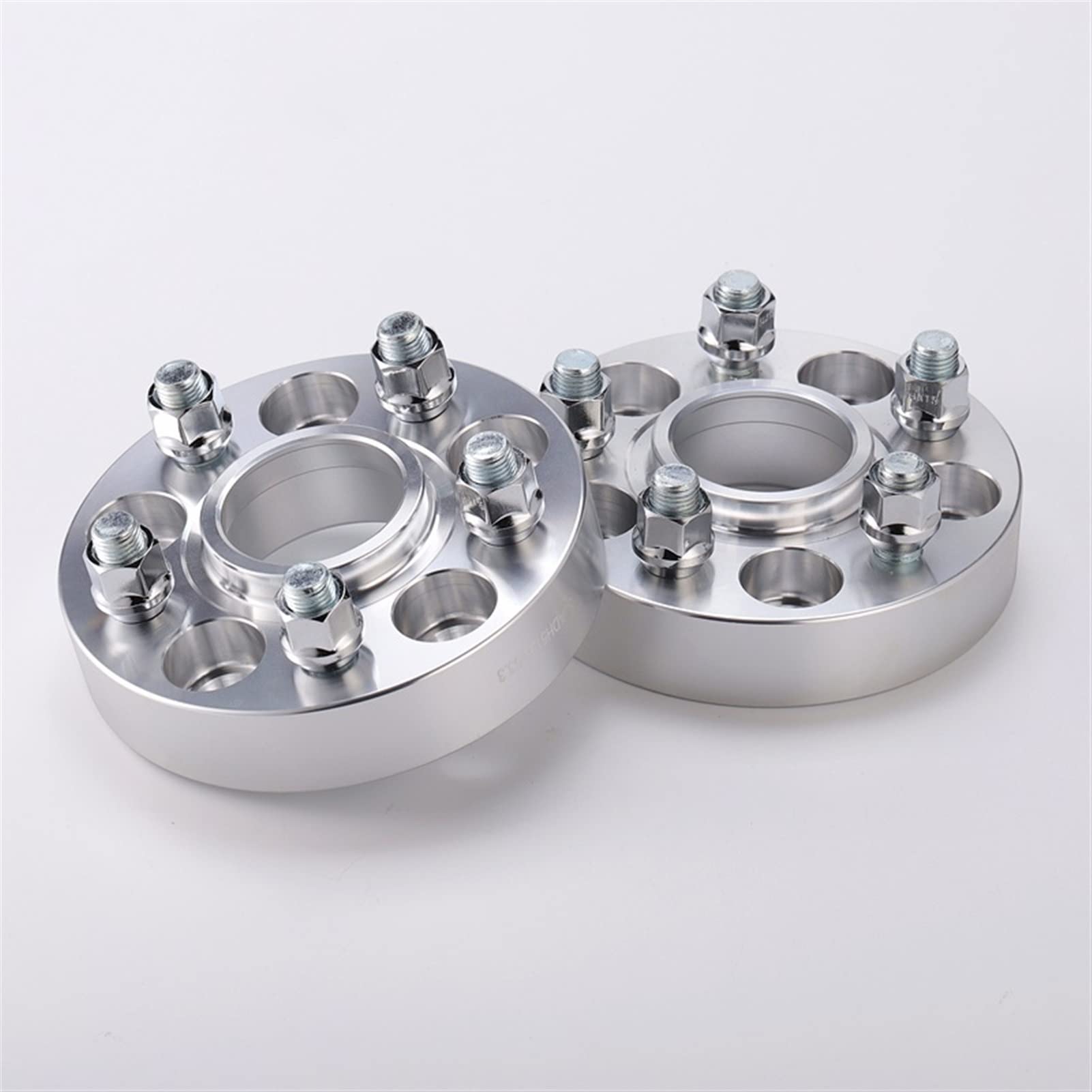 DEMULAX 2 stück PCD 5x114,3 CB 66,1mm Spurverbreiterung Adapter, for Infiniti, QX50 QX60 QX70 Q50 Q60 Q70 EX FX Geschmiedete Aluminium Legierung Adapter für Auto-Radabstandshalter(2silver spacer 25mm) von DEMULAX