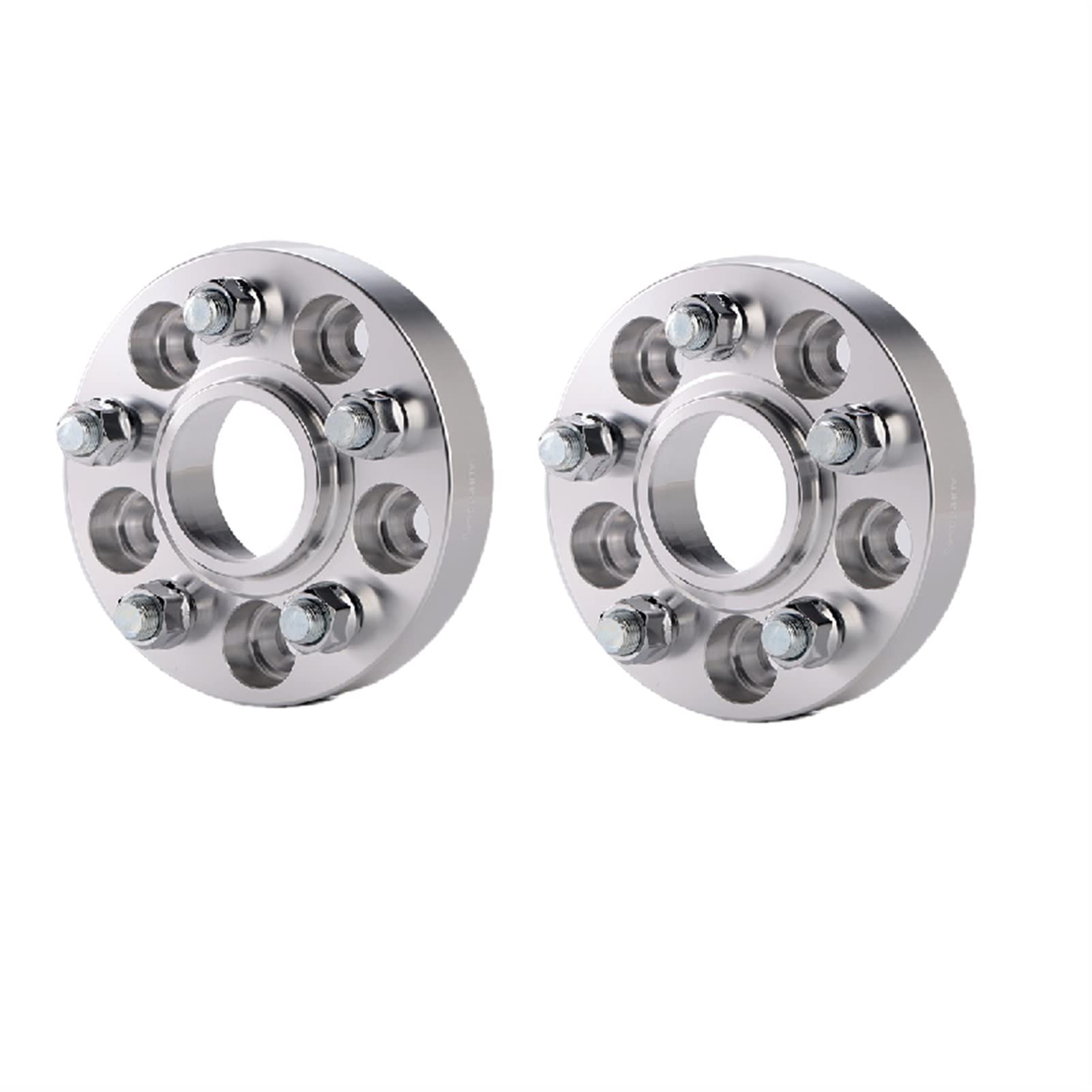 DEMULAX 2 stück PCD 5x114,3 CB 70,3mm Spurverbreiterung Adapter, for Ford, for Mustang, geschmiedet Aluminium Legierung Spurverbreiterungen für Autos(Silver spacer 25mm) von DEMULAX