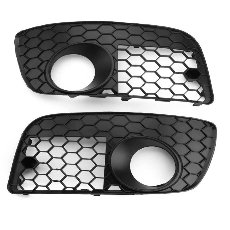 DEMULAX 2-teiliger Auto-Frontstoßstangen-Nebelscheinwerfer-Kühlergrill, for VW, for Jetta, for MK5 GTI GLI 2006-2009, Honeycomb HEX Nebelscheinwerfer-Kühlergrill Nebelscheinwerfergitterabdeckungen von DEMULAX