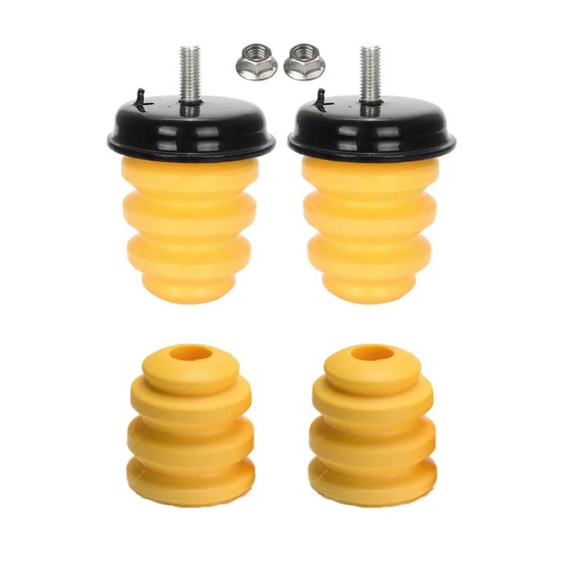 DEMULAX 2Pcs Hinterachse Gummi Stoßdämpfer Bump Stop Stoßstange Frühling 15712438 Vorder Arm 15153958, for GMC, for Sierra, for Chevy, for Silverado 1500 Gummipuffer für Auto(4Pcs Rear Front) von DEMULAX