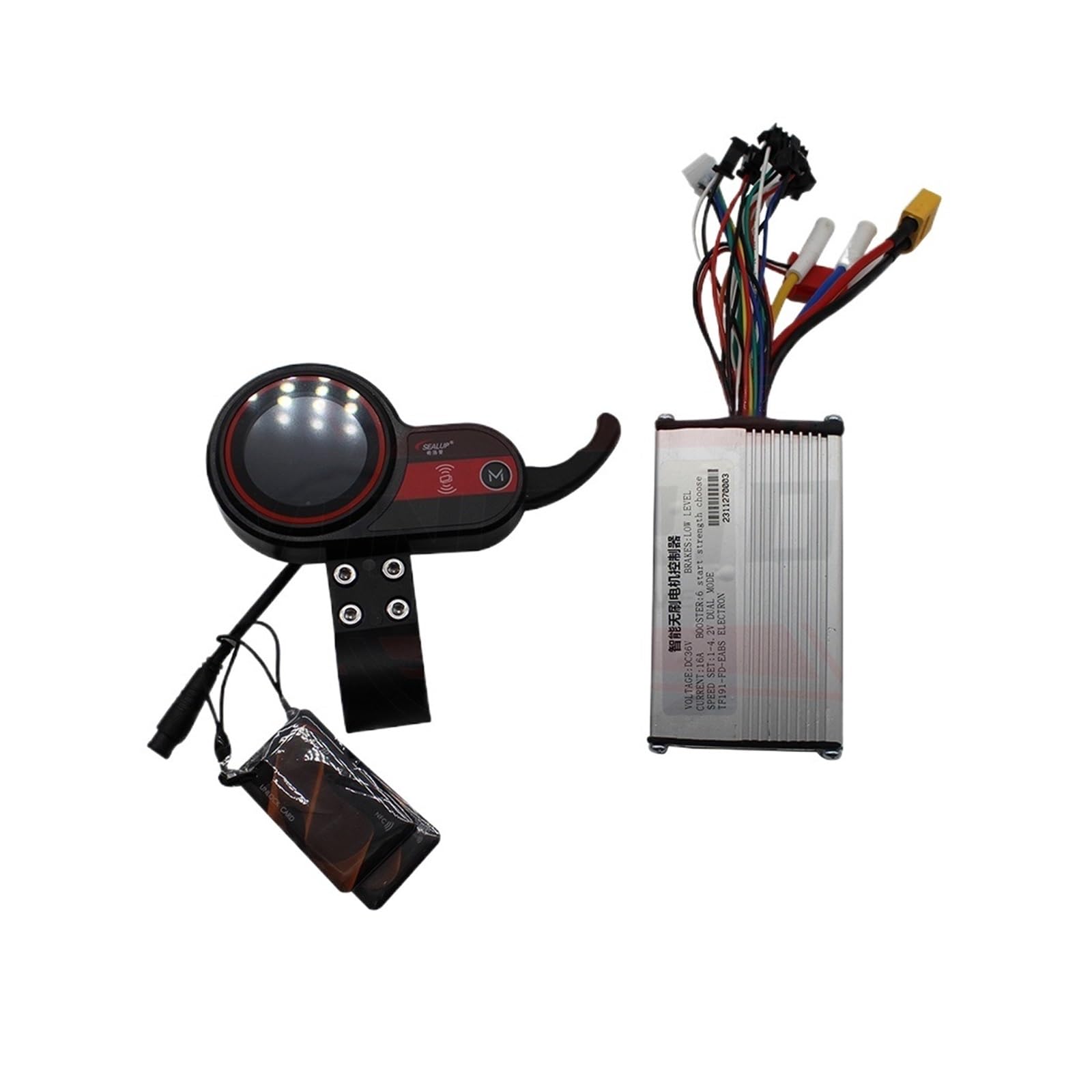 DEMULAX 36V/48V Elektroroller NFC-Drossel und Controller geeignet, for Kugoo, for M4 Pro Modifikationszubehör SEALUP Daumen-LCD-Display Armaturenbrett für Elektroroller(36V Suit) von DEMULAX