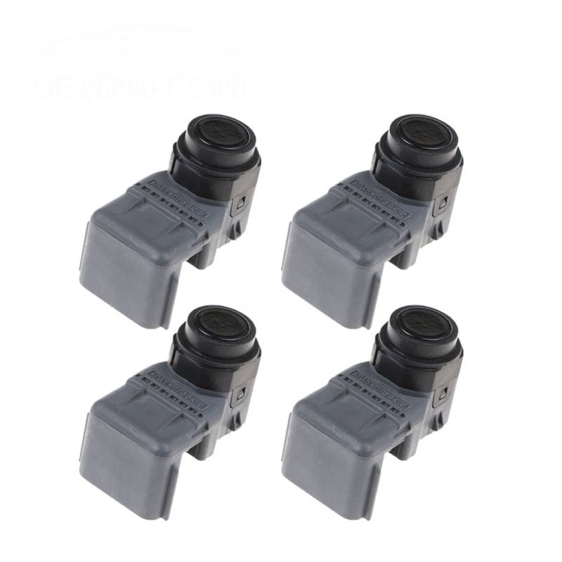 DEMULAX 4 PCS Parkdistanz PDC Sensor, for Hyundai, for Kia, 96890-C5500 96890C5500 Parksensoren vorne und hinten(Black) von DEMULAX