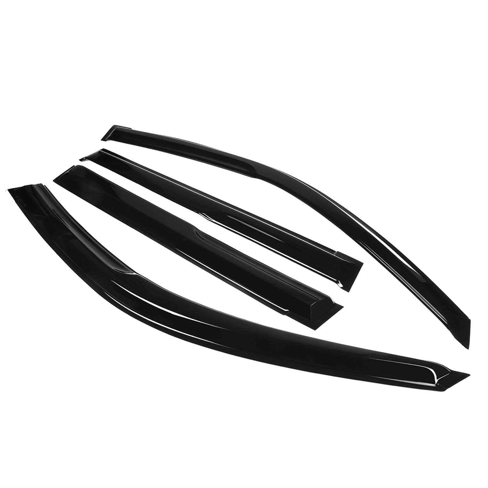 DEMULAX 4 Stück Seitenfensterabweiser, Schwarze Fenstervisier, Regen-Sonnenschutz, for Landcruiser Prado 120 Serie 2003–2009 Seitenflügel-Heckspoiler von DEMULAX