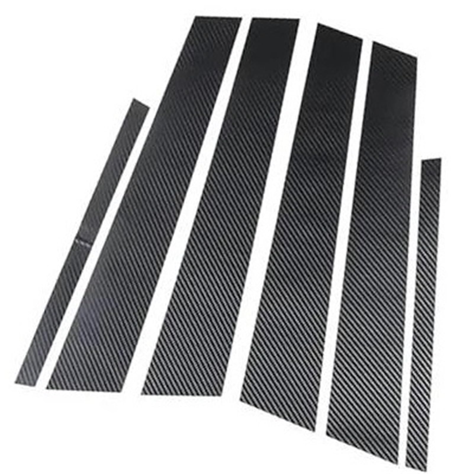 DEMULAX 6-teilige Autotür-/Fenstersäulenverkleidung, for A1 2010-2018, B-Kohlefaser-Optik Fahrzeugfensterleiste(Black B-Carbon Fiber Look) von DEMULAX