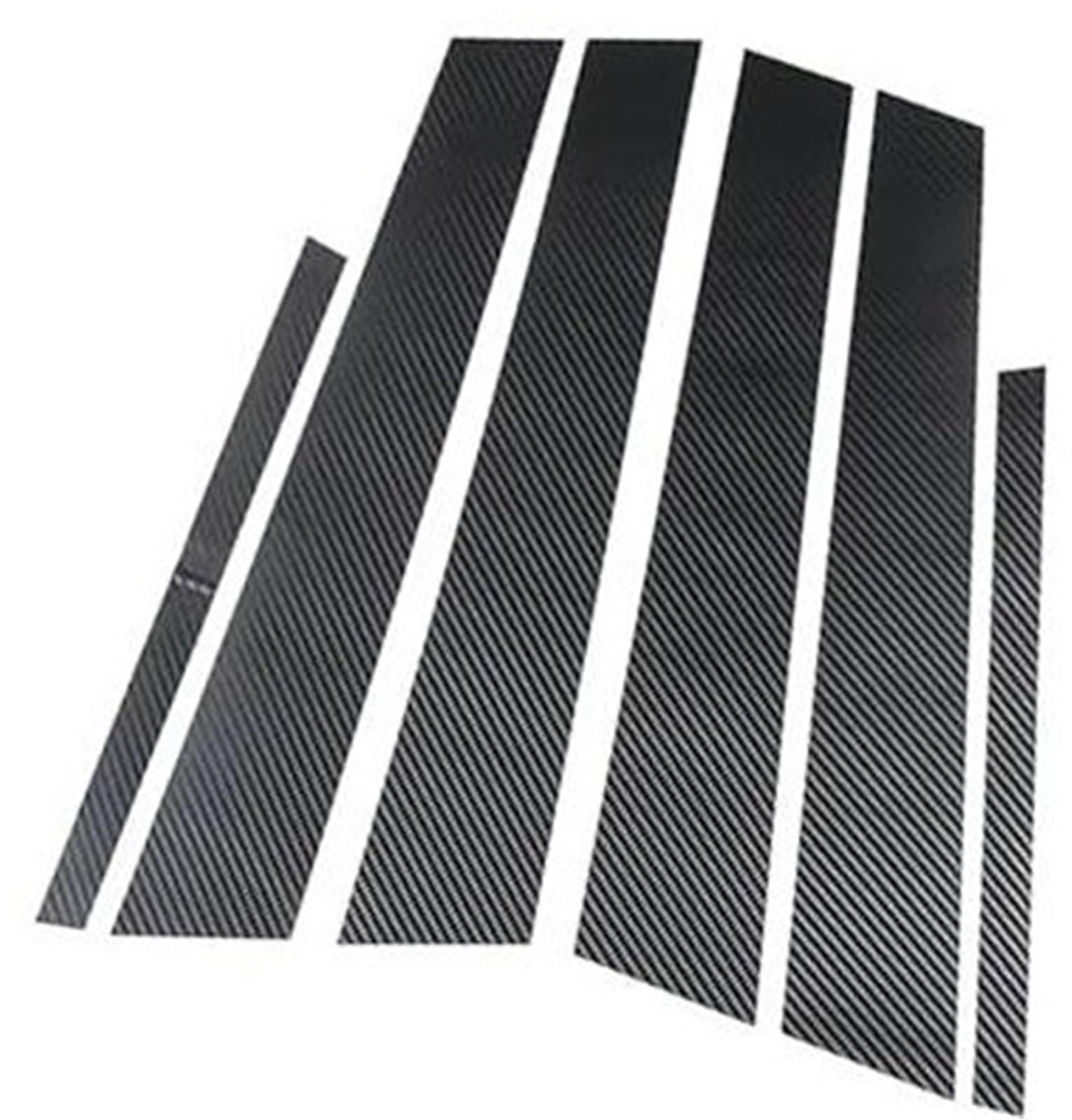 DEMULAX 6-teilige Autotür-/Fenstersäulenverkleidung, for Cadillac, CT4 2020-2023, A-Schwarz Fahrzeugfensterleiste(Black B-Carbon Fiber Look) von DEMULAX