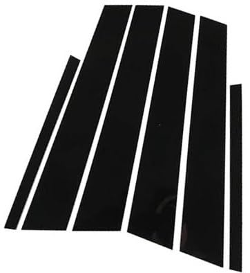 DEMULAX 6-teilige Autotür-/Fenstersäulenverkleidung, for FIAT, Viaggio 2012-2018, B-Kohlefaser-Optik Fahrzeugfensterleiste(Black A-Black) von DEMULAX