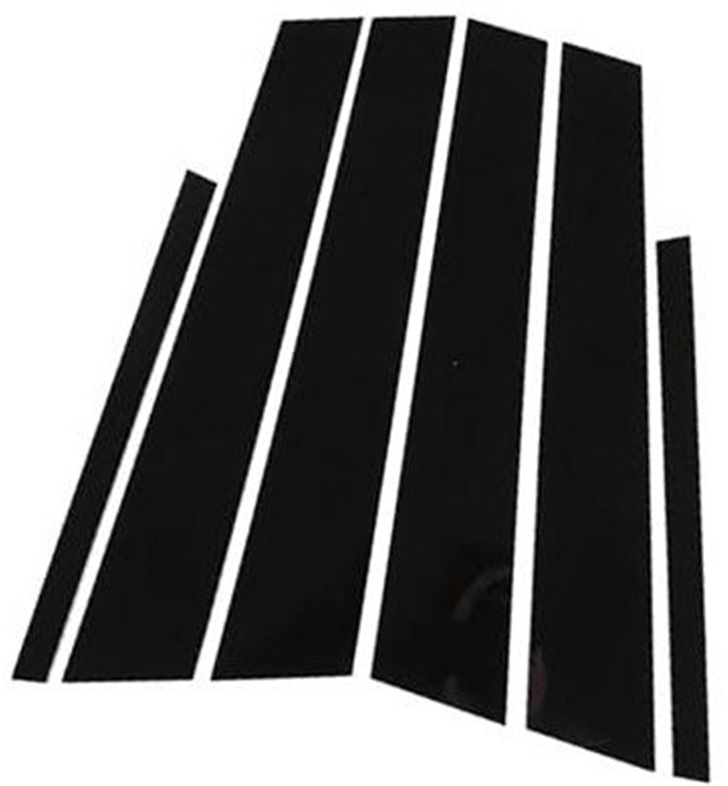 DEMULAX 6-teilige Autotür-/Fenstersäulenverkleidung, for Hyundai, Riona 2010-2023, B-Kohlefaser-Optik Autofensterverkleidung(Black A-Black) von DEMULAX