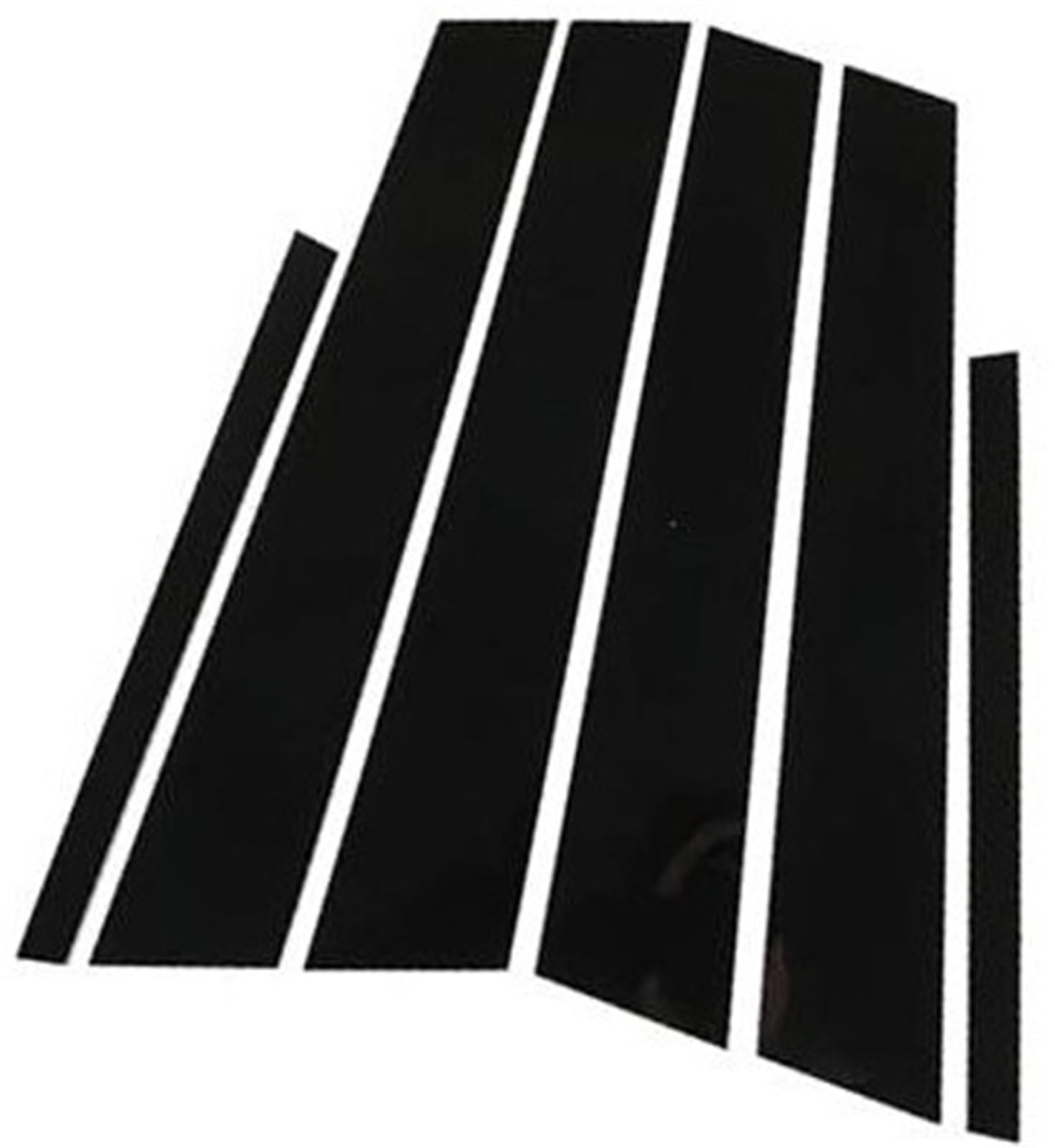 DEMULAX 6-teilige Autotür-/Fenstersäulenverkleidung, for Nissan, X-Trial 2008-2013, B-Kohlefaser-Look Autofensterverkleidung(Black A-Black) von DEMULAX