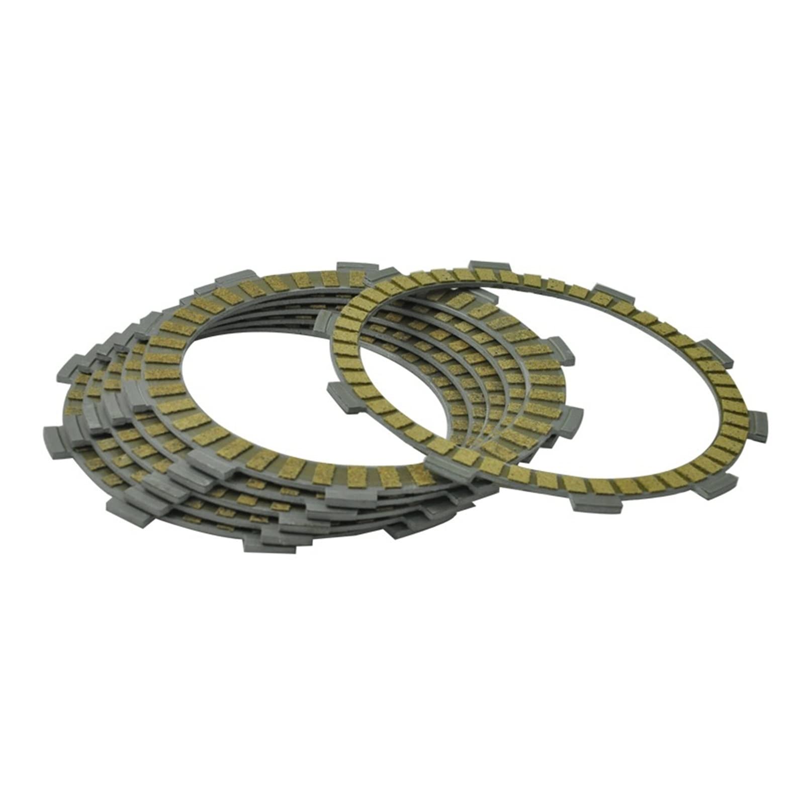 DEMULAX 6-teiliges Motorrad-Reibungskupplungsscheiben-Disc TRX350 2000-2006 NV400 2000-2008 SWT 400 2009-2014 VT400 2009-2017 VT500 1983-1986 VT400S Motorrad-Kupplungsscheibensatz von DEMULAX