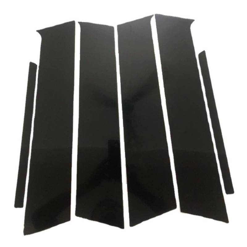 DEMULAX 6PCS polierte Säulenpfosten, for Peugeot 308 2012 2013 2014, Fensterverkleidungsabdeckung BC-Säulenaufkleber Außenverkleidung der Fenstersäule von DEMULAX