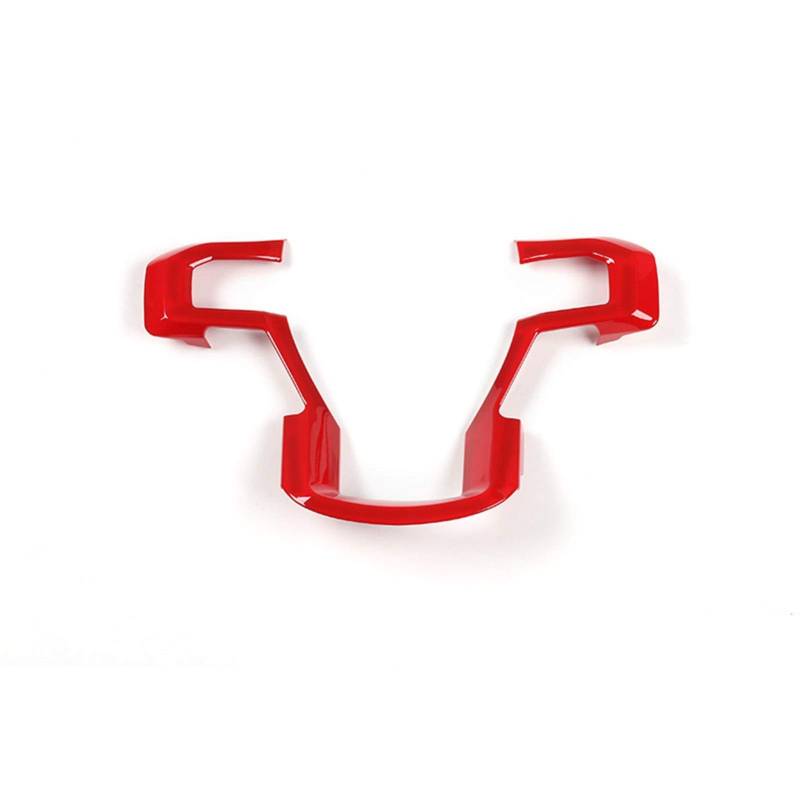 DEMULAX ABS Auto Lenkrad Knopf Dekoration Zierleiste Innenausstattung Aufkleber, for Ford, for F-150, 2015 Up Car Styling AC-Lüftungsdekoration(Red) von DEMULAX