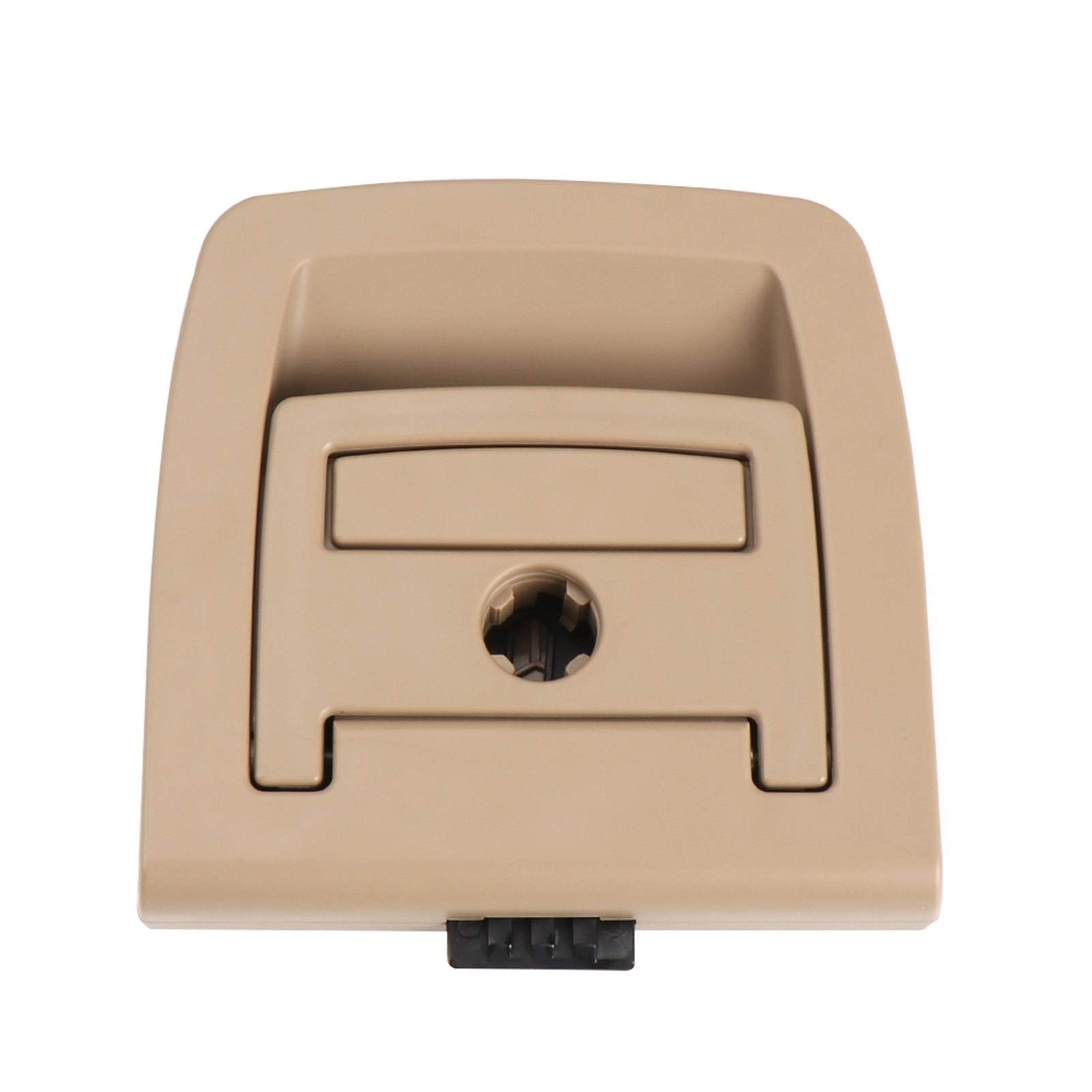 DEMULAX ABS-Kofferraumabdeckung Bodenplatte Matte Bodenteppich Griff Autozubehör, for, for E70 X5 E71 X6 2006-2013 51476958161 Fahrzeug-Innentürgriff(Beige with Lock Hole) von DEMULAX