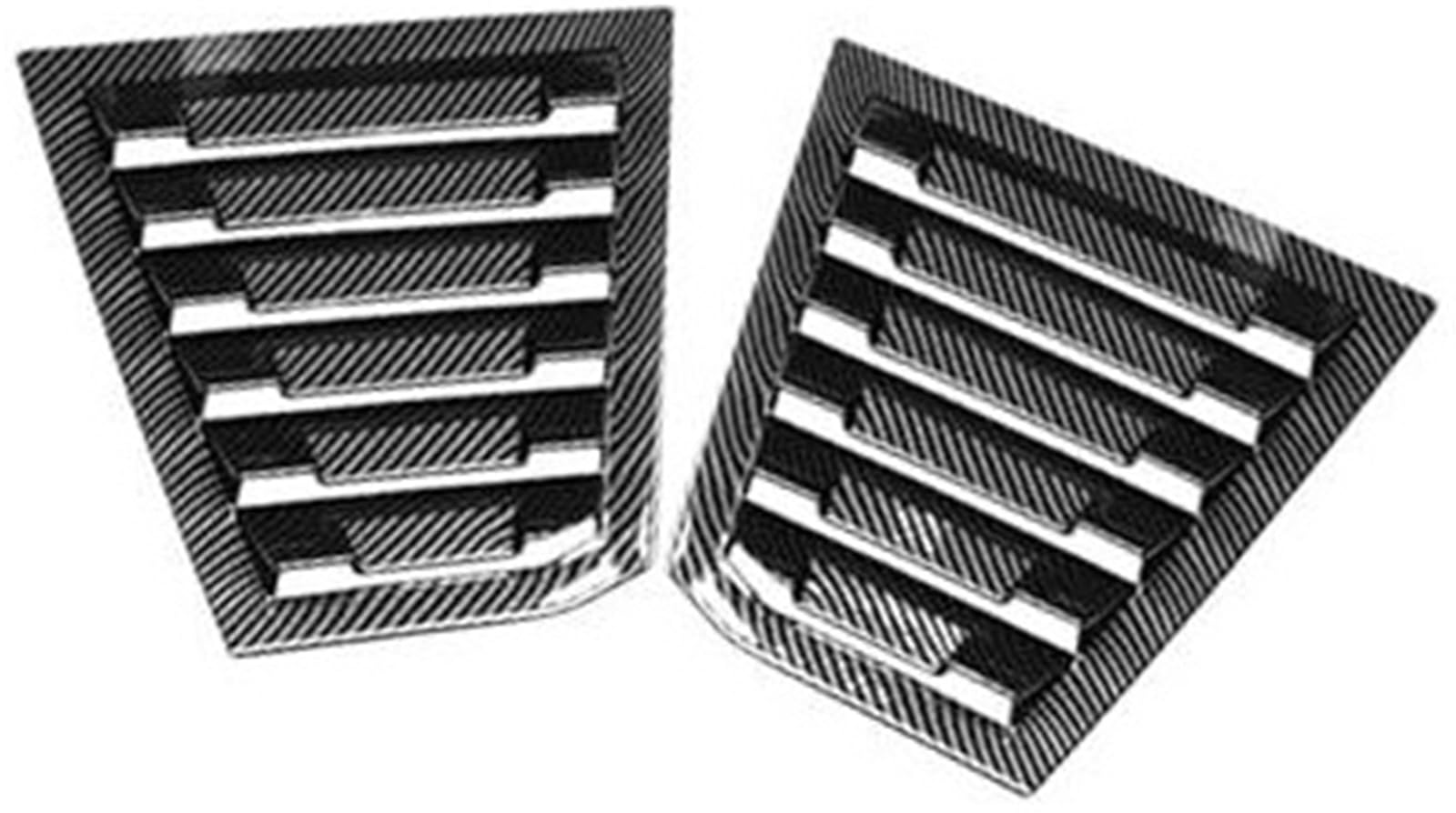 DEMULAX Aufkleber for Heckscheiben-Lüftungsschlitze, for Chevrolet, for Cruze, 2016–2019, Auto-Styling, Jalousien, Zierleisten, Auto-Zubehör Verschlussabdeckung(Black ABS Carbon Pattern) von DEMULAX