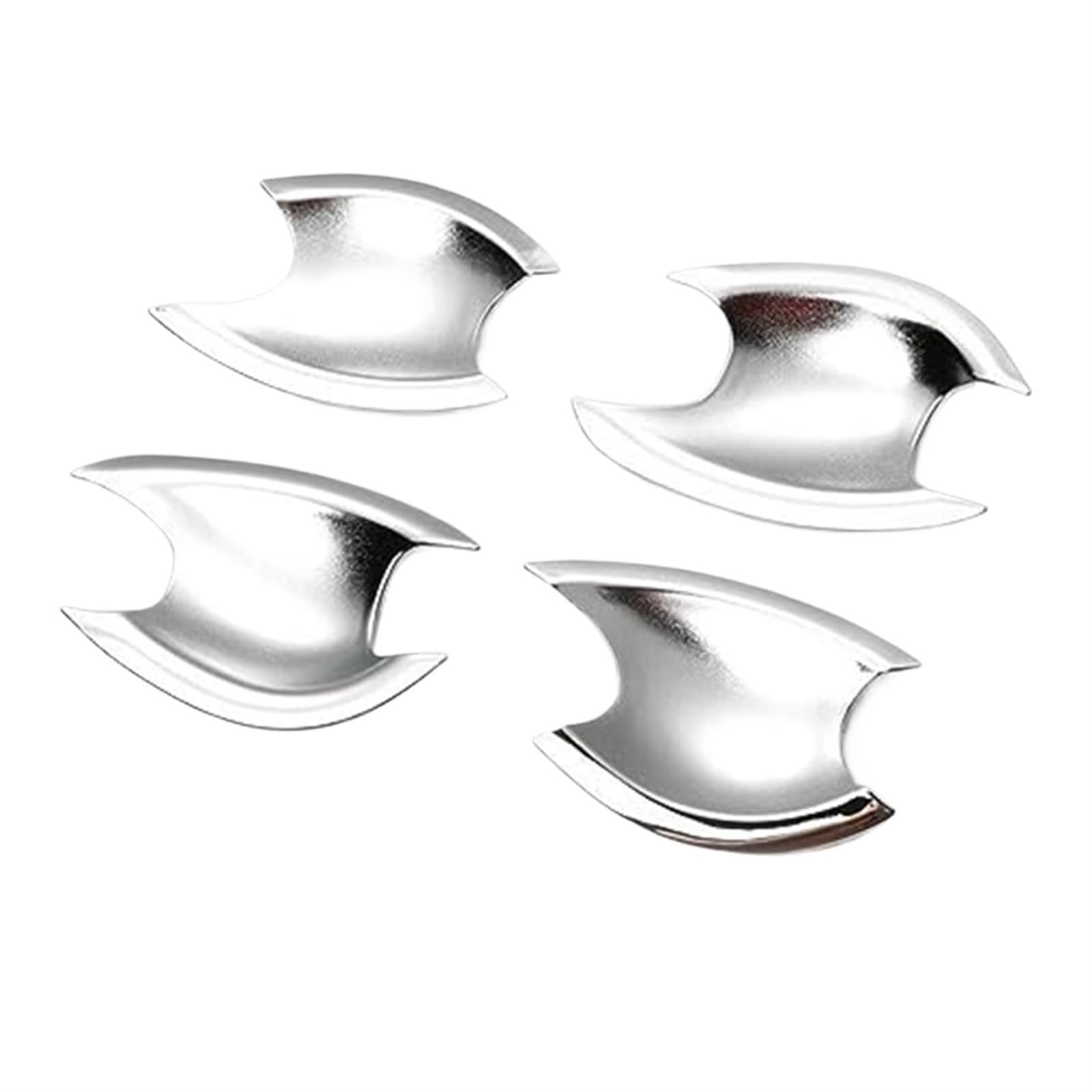 DEMULAX Aufkleber for die Zierleiste der Autotürgriffabdeckung in glänzendem Schwarzchrom, for Hyundai, for Elantra, 2012-2016, Styling-Zubehör Auto-Außentürgriffabdeckung(Black Silver Bowl) von DEMULAX