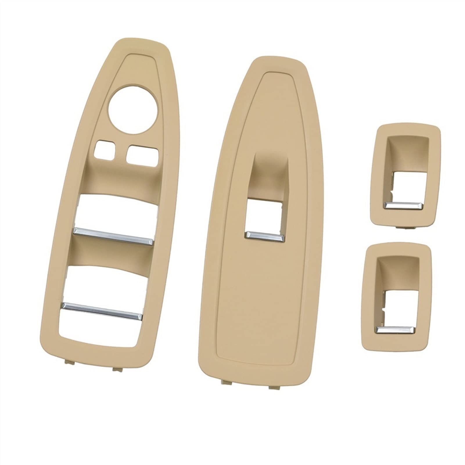 DEMULAX Austausch der Verkleidungsabdeckung for das Fensterheber-Schalterfeld im Autoinnenraum, for, for 1 3 4 Serie F20 F30 F31 F34 F35 F36 Fahrzeug-Innentürgriff(4PCS Set Beige) von DEMULAX