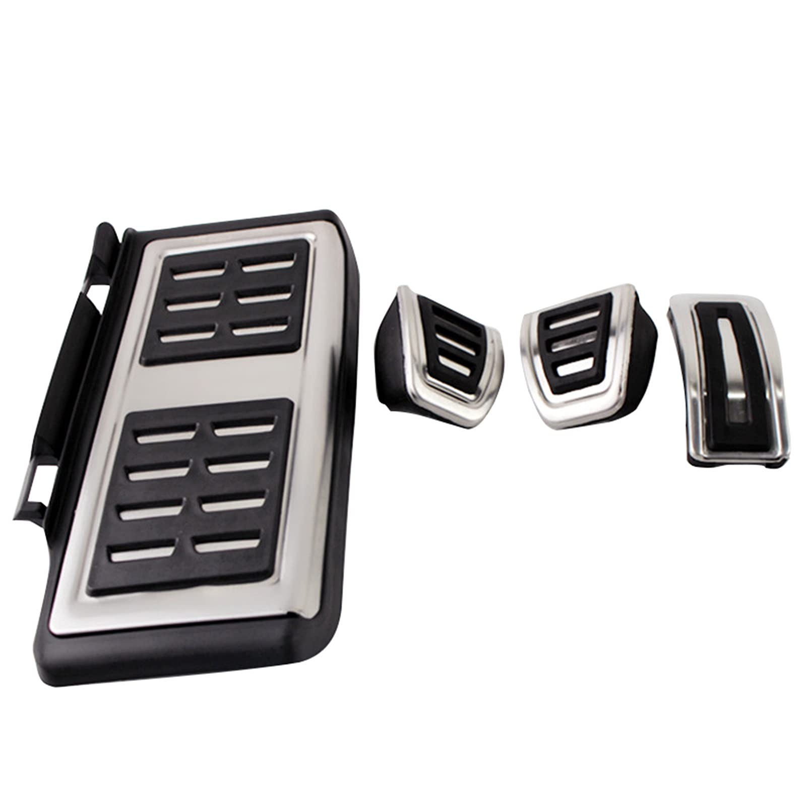 DEMULAX Auto Auto Pedale Fuß Kraftstoff Bremse Kupplung Fußstütze Abdeckung Pad, for, A3 8V, for Seat, Leon 5F MK3, for Skoda, for Octavia, A7 MK3 5E 2015-2020 Auto-Pedalabdeckungen(MT 4pcs) von DEMULAX