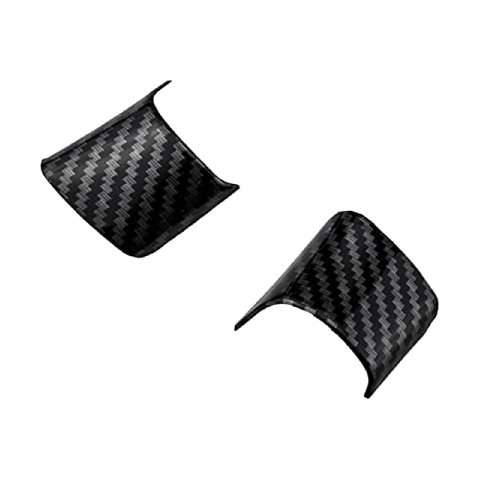 DEMULAX Auto Auto Styling, for Ford, for Kuga, 2 Escape 2013 2014 2015 Lenkrad Trim Abdeckung Aufkleber Dekoration Fall Zubehör Lenkraddekoration(Black Carbon Fiber 2Pcs) von DEMULAX