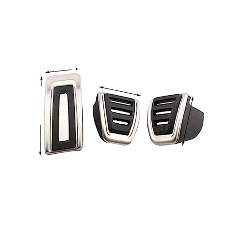 DEMULAX Auto Edelstahl Gaspedal Bremse Fußstütze Pedalabdeckung, for Golf 7 MK7 for Octavia A7 Fußpedal-Overlay(Black 1 Piece Rest Pedals) von DEMULAX