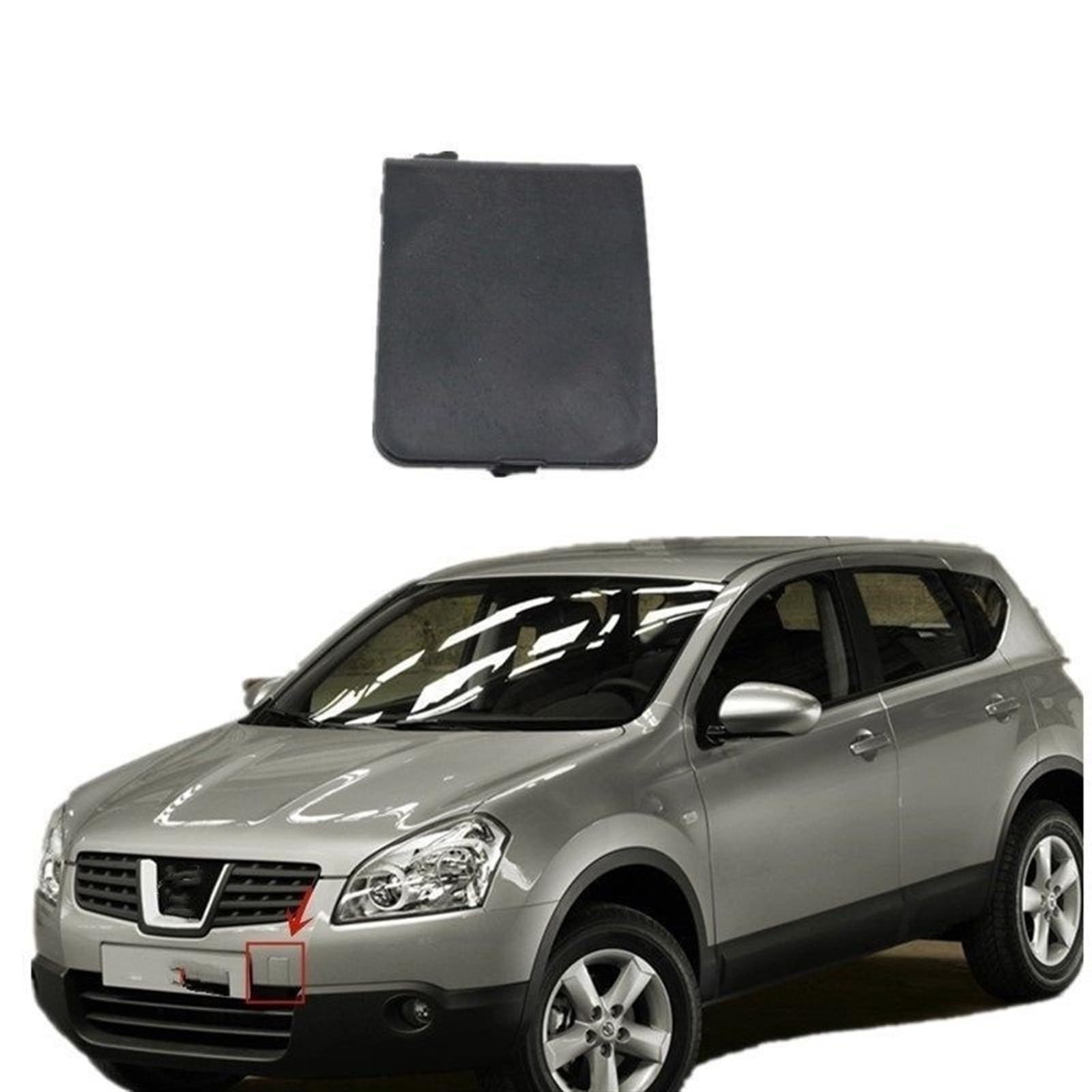 DEMULAX Auto-Frontstoßstangen-Abschlepphaken-Abdeckkappe, for Nissan, for Qashqai, Dualis J10 2007 2008 2009 2010 Abdeckung für Abschlepphaken für Kraftfahrzeuge von DEMULAX