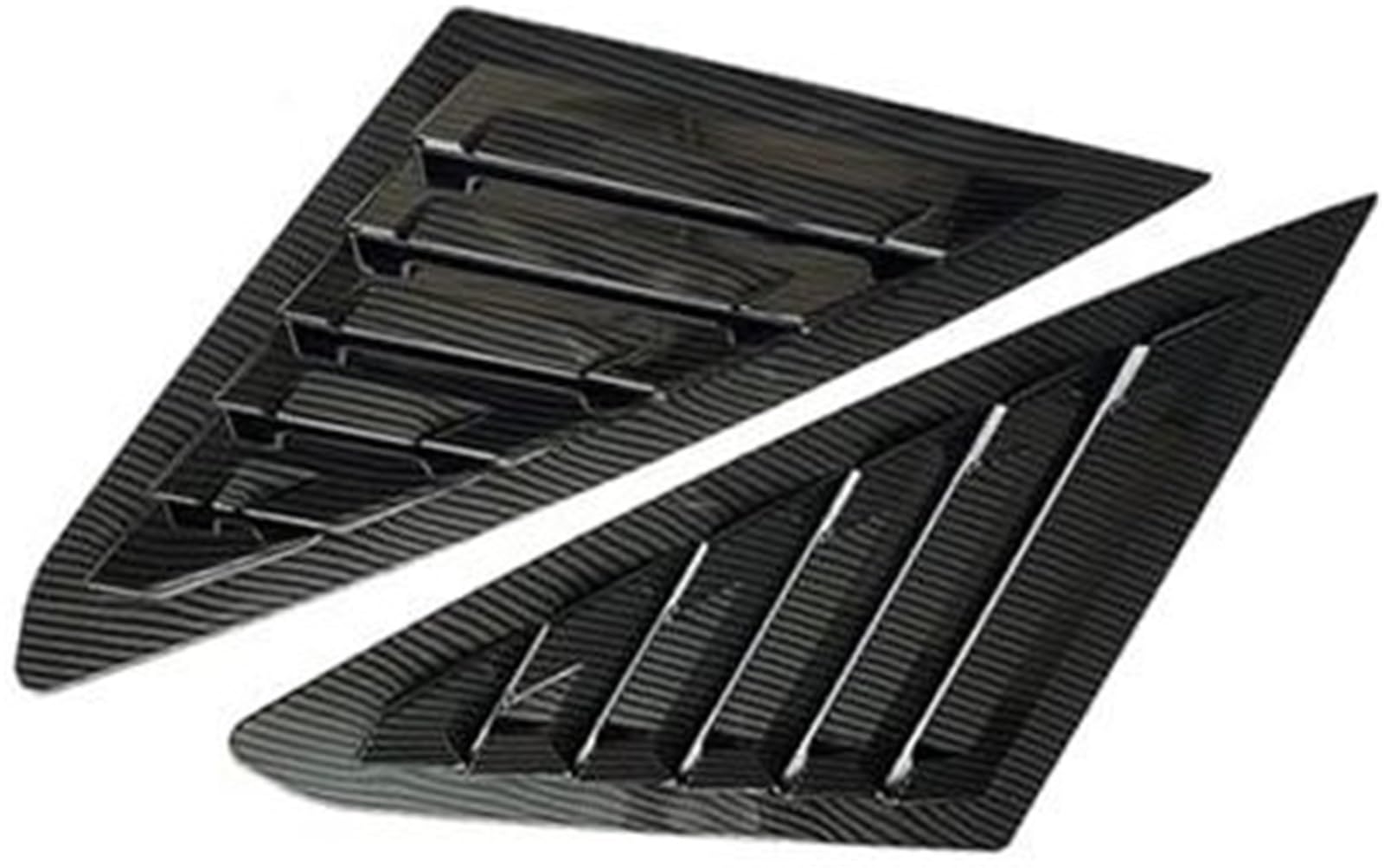 DEMULAX Auto-Hecklamellen-Fensterabdeckungs-Ordnungsaufkleber, for Ford, for Focus, Limousine, 2012–2018, Seitenverschluss, Viertelentlüftungsschaufel, ABS-Kohlefaser, Schwarz Verschlussabdeckung(BLAC von DEMULAX