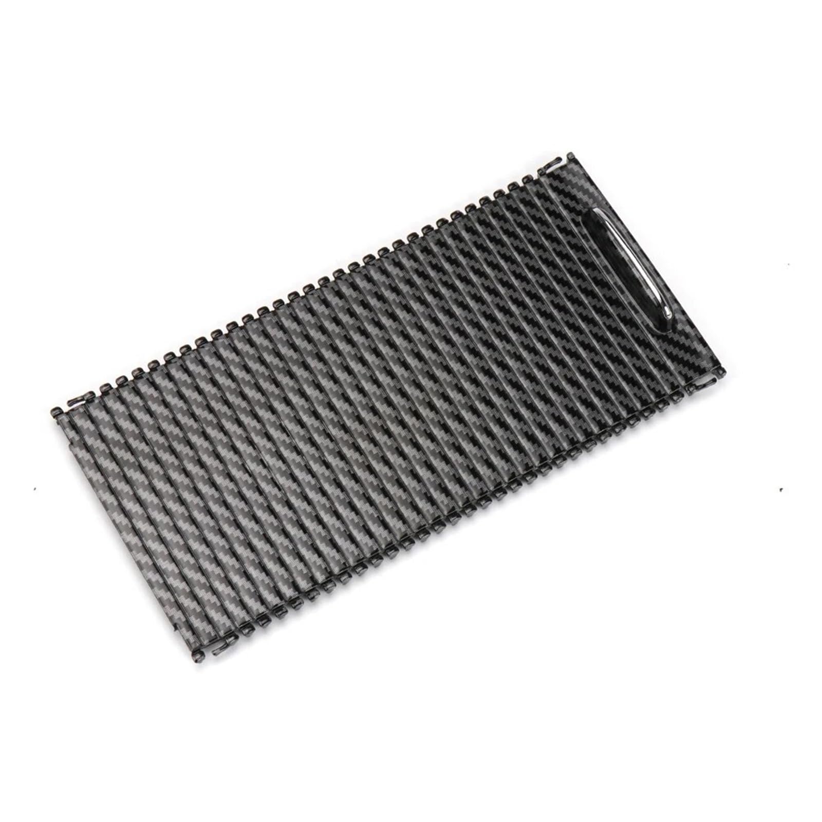 DEMULAX Auto Innen Innen Mittelkonsole Rollo Abdeckung Armlehne Wasser Becherhalter Lagerung, for Mercedes-Benz, CE Klasse W204 W212 W207 Auto-Rollo-Getränkehalter(Model B Carbon Fiber) von DEMULAX