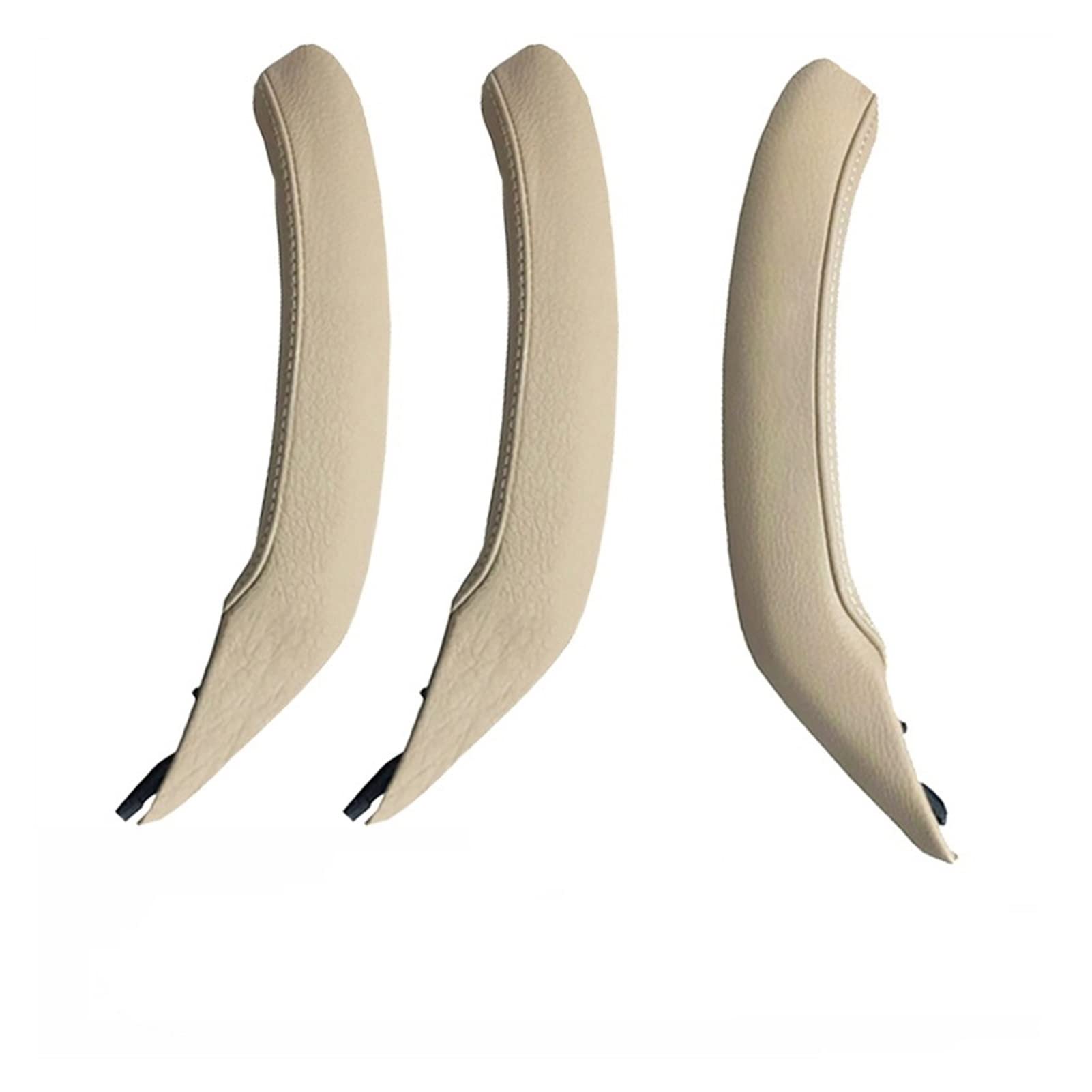 DEMULAX Auto-Innenraum Links rechts Beifahrertürgriff Haltegriff Lederbezug Verkleidung Ersatz, for, for X3 X4 F25 F26 2010–2016 Fahrzeug-Innentürgriff(Beige RHD 3PCS Set) von DEMULAX