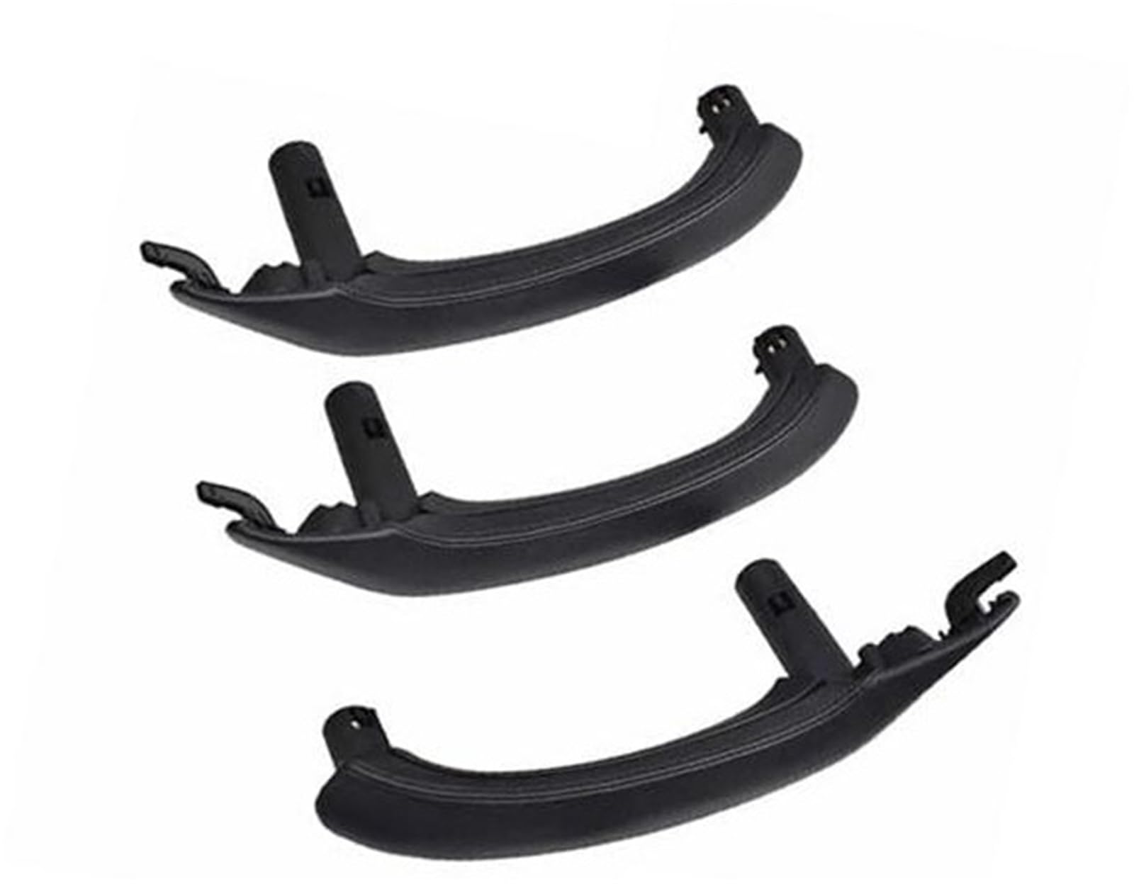 DEMULAX Auto-Innentür-Zuggriff-Lederbezug-Set, Ersatz-LHD RHD, for, X3 X4 F25 F26 2010–2016 51417248502R Türinnengriffe(Black 3-RHD-Black) von DEMULAX