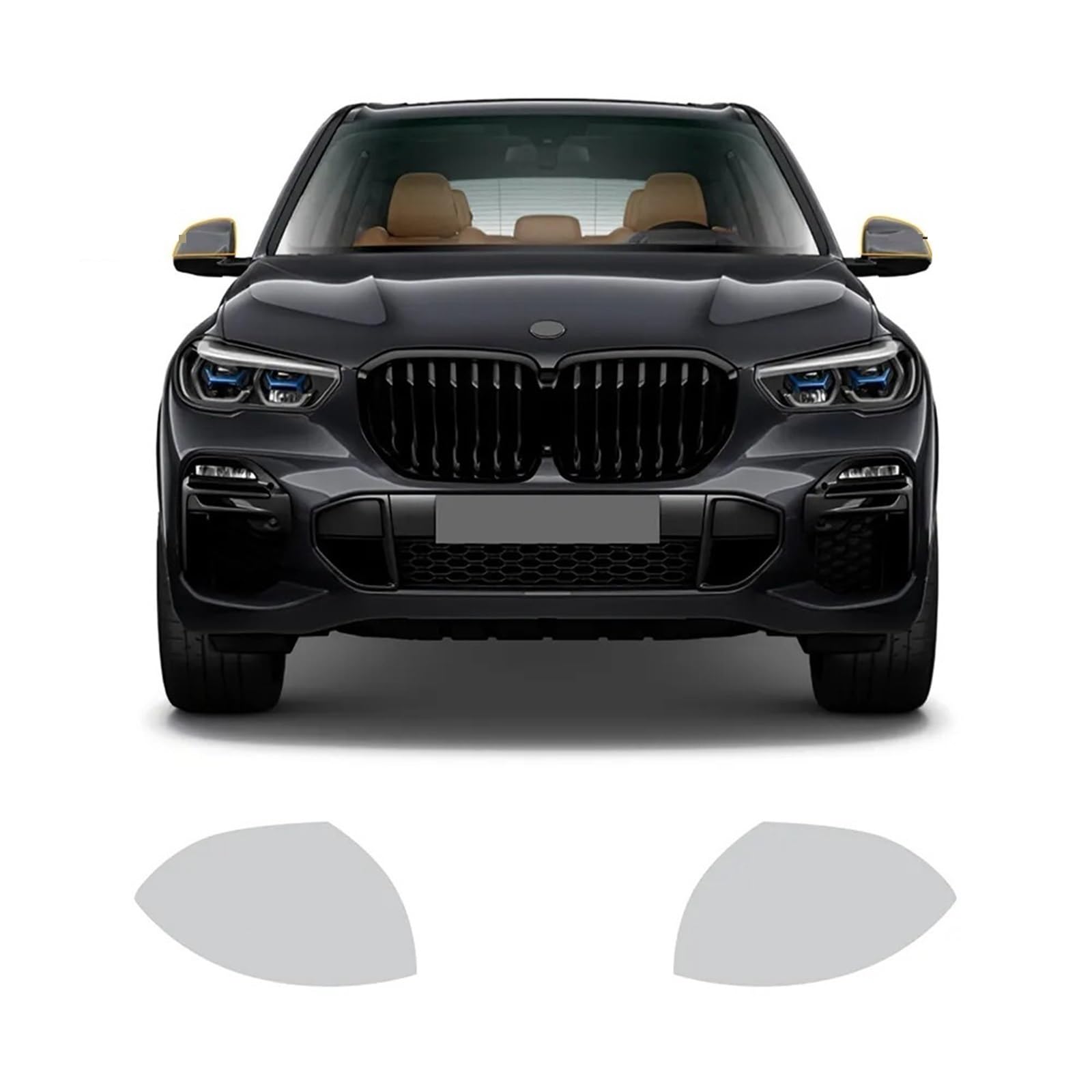 DEMULAX Auto-Karosserieaufkleber, TPU-Schutzfolie, selbstheilend, for X5 M SPORT 2019–2023, unsichtbar, transparent, Rückspiegel, Scheinwerfer Autoscheinwerferverkleidung(Rearview mirror film) von DEMULAX