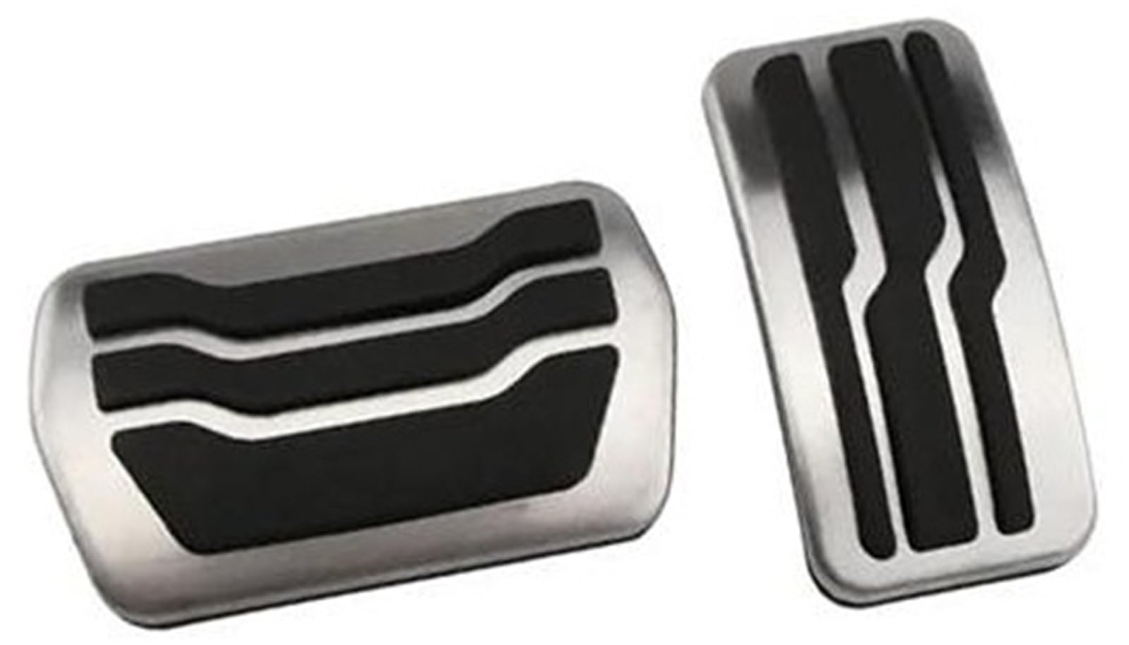 DEMULAX Auto Kraftstoff Kupplung Bremspedal Abdeckung, for Ford, for Focus, 3 MK3 RS ST 2012-2020 Auto Pedale Zubehör Auto Edelstahl Fußpedal-Overlay(Black at 2Pcs) von DEMULAX