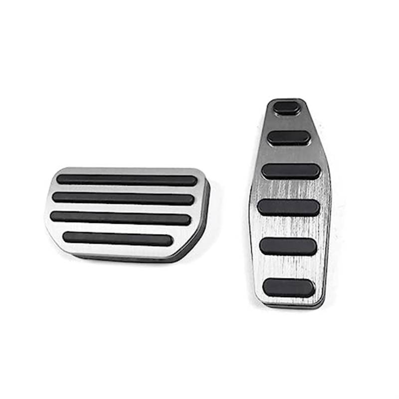 DEMULAX Auto Kupplung Bremse Gaspedal Fußstütze Pedale Abdeckungen, for Jimny, JB64 Sierra JB74W 2019 2020 Auto Styling Zubehör Fußpedal Abdeckung Fußpedal-Overlay(Black MT Silver) von DEMULAX