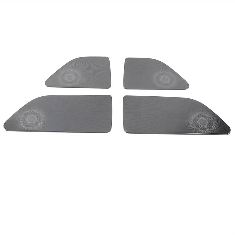 DEMULAX Auto-Lautsprecherabdeckung aus Edelstahl, Türlautsprecher-Soundpad, Zieraufkleber, Innenzubehör, for Lincoln, Aviator U611 2020-2021 Abdeckung für Autoradio-Lautsprecher(A-Black) von DEMULAX