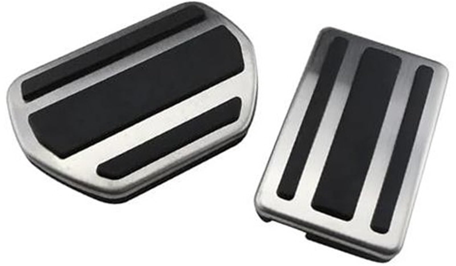 DEMULAX Auto-Pedalabdeckung, for Peugeot, 508, for Citroen, C5 C6 2012–2014, Edelstahl, at MT Autozubehör, Pedale, Bremskupplung Bremspedalabdeckung(Black at 2 Pieces) von DEMULAX