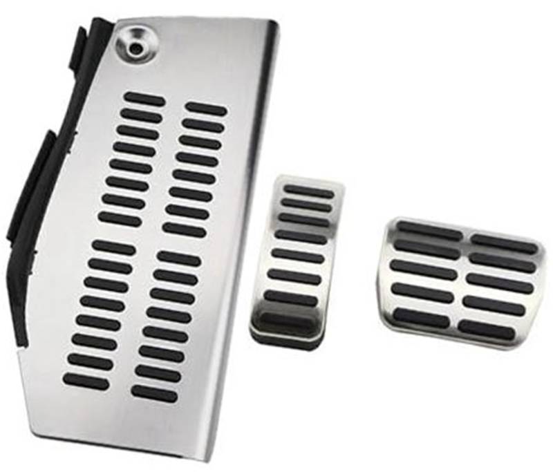 DEMULAX Auto-Pedalabdeckung, for VW, for Golf, 4 MK4, for Golf, 4 1997–2005, Edelstahl-Bremspedal-Schutzabdeckung Fußpedal-Overlay(Black at with Rest Pedal) von DEMULAX